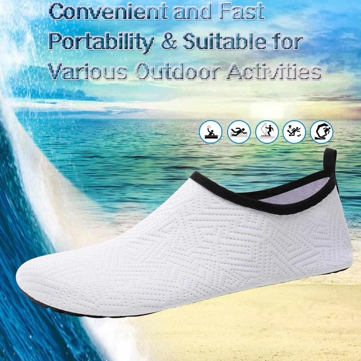 YALOX ウォーターシューズ メンズ レディース スイムシューズ アウトドア ビーチ 素足 速乾 アクア プールソックス 水泳 ヨ