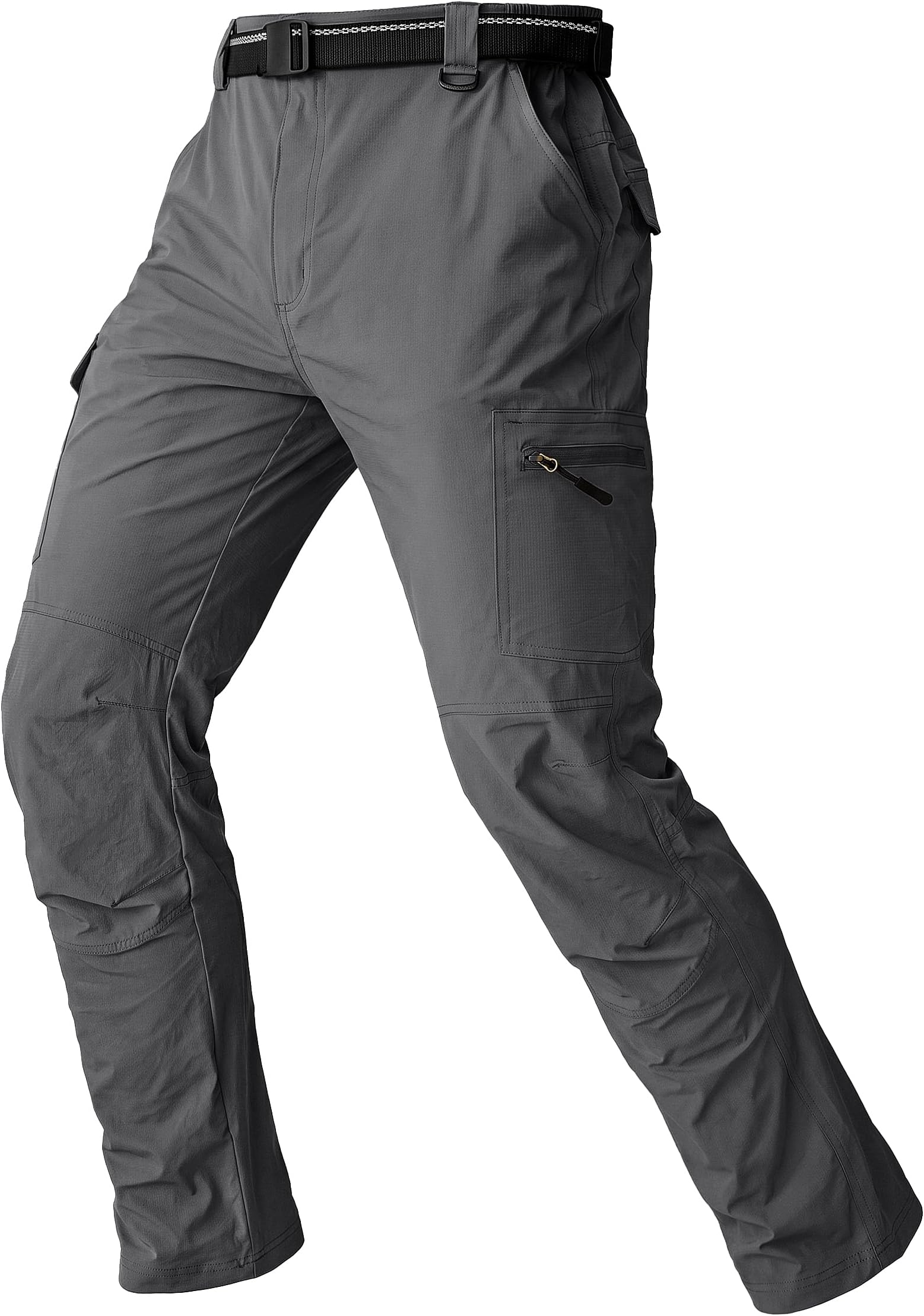 Men's Cargo Work Hiking Pants Lightweight Water Resistant Quick Dry Fishing Travel Camping Outdoor Breathable Multi Pockets