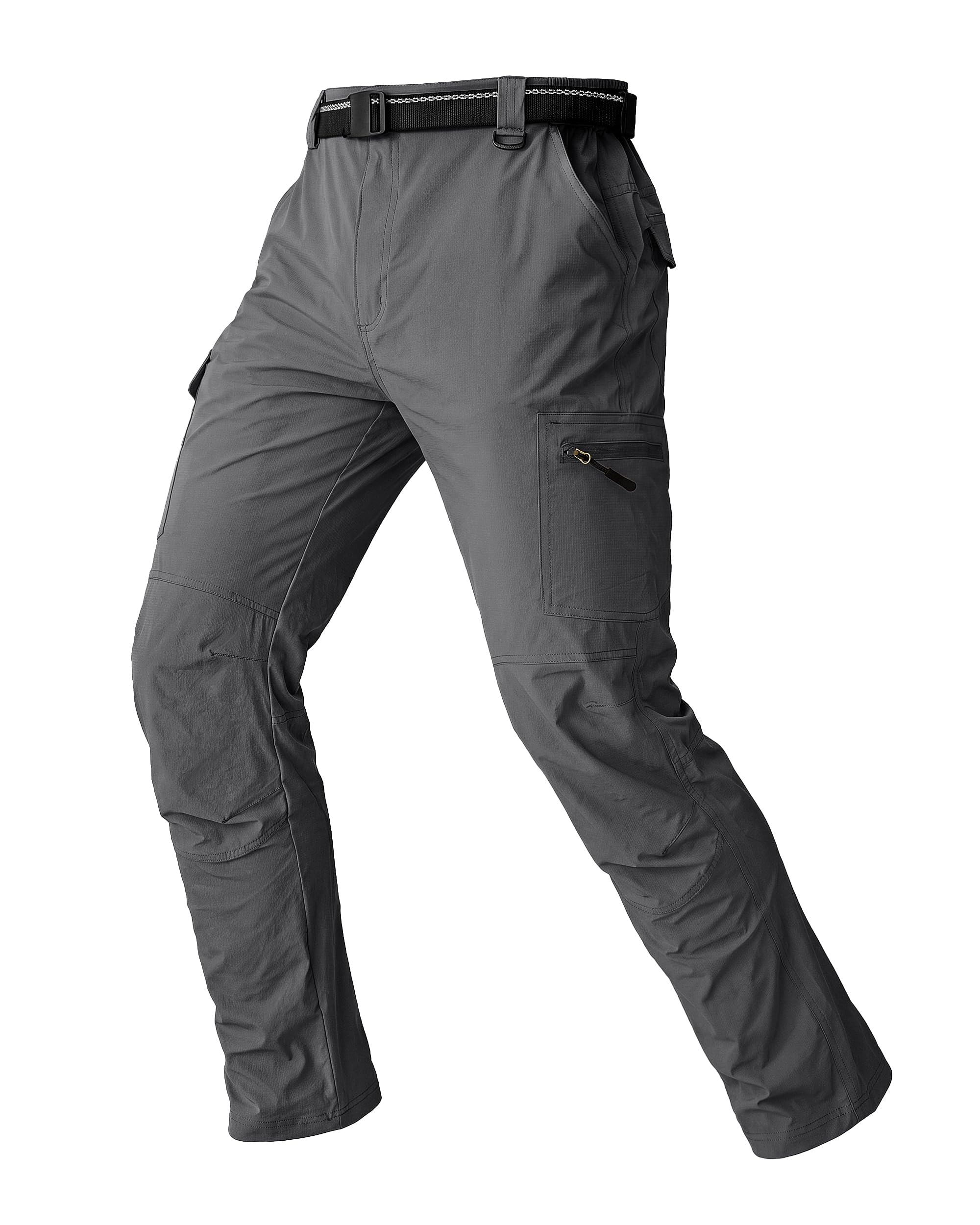 Men's Cargo Work Hiking Pants Lightweight Water Resistant Quick Dry Fishing Travel Camping Outdoor Breathable Multi Pockets