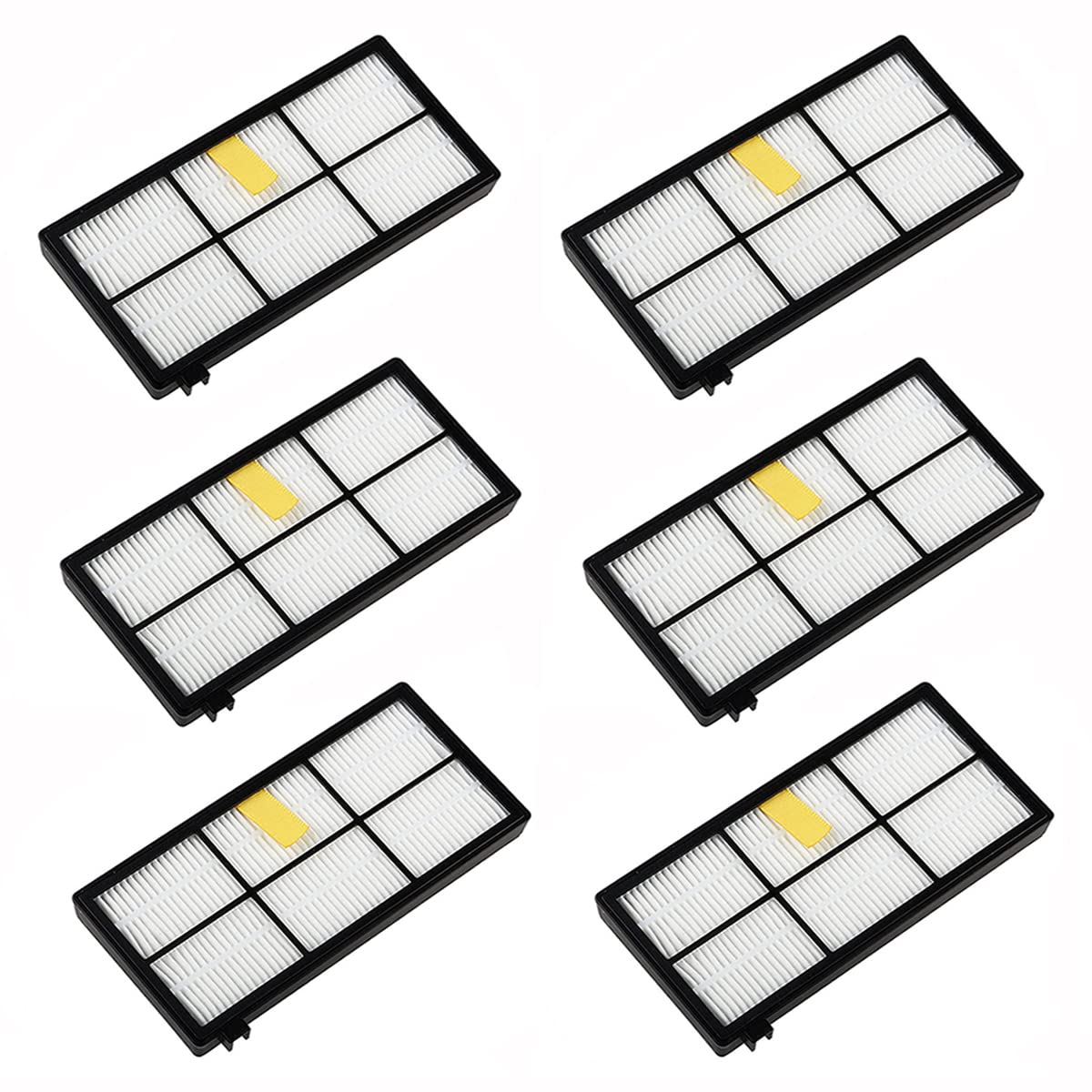6 Pack Replacement Filters for iRobot Roomba 800 900 Series 850 860 861 866 870 880 890 900 960 980 981 985 Vacuum Cleaner