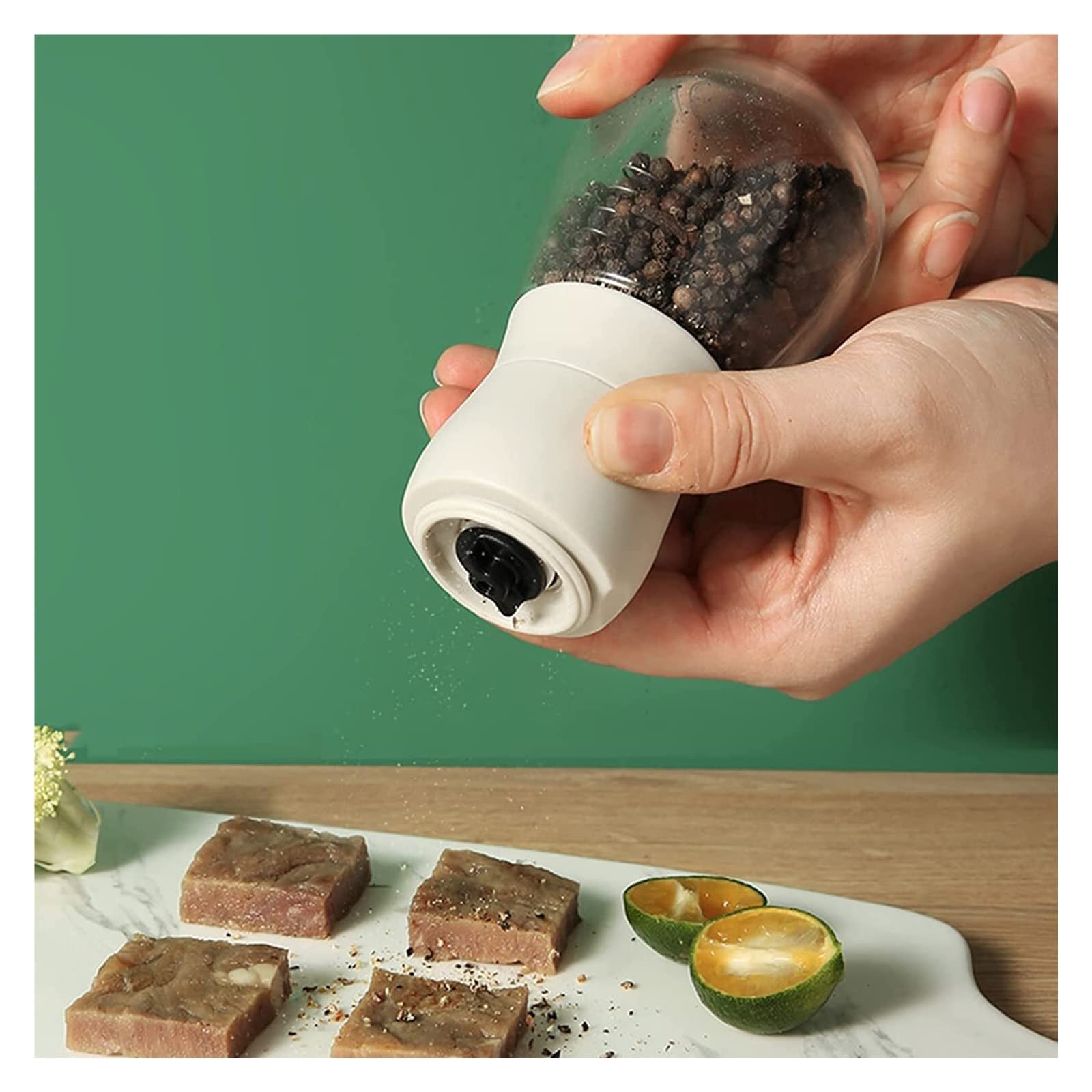 Młynek Do Przypraw Pieprzu Zestaw 2 Młynków Do Soli I Pieprzu, Ręczny Młynek Przypraw Restauracji BBQ Kitchen Do Różnych Przypraw