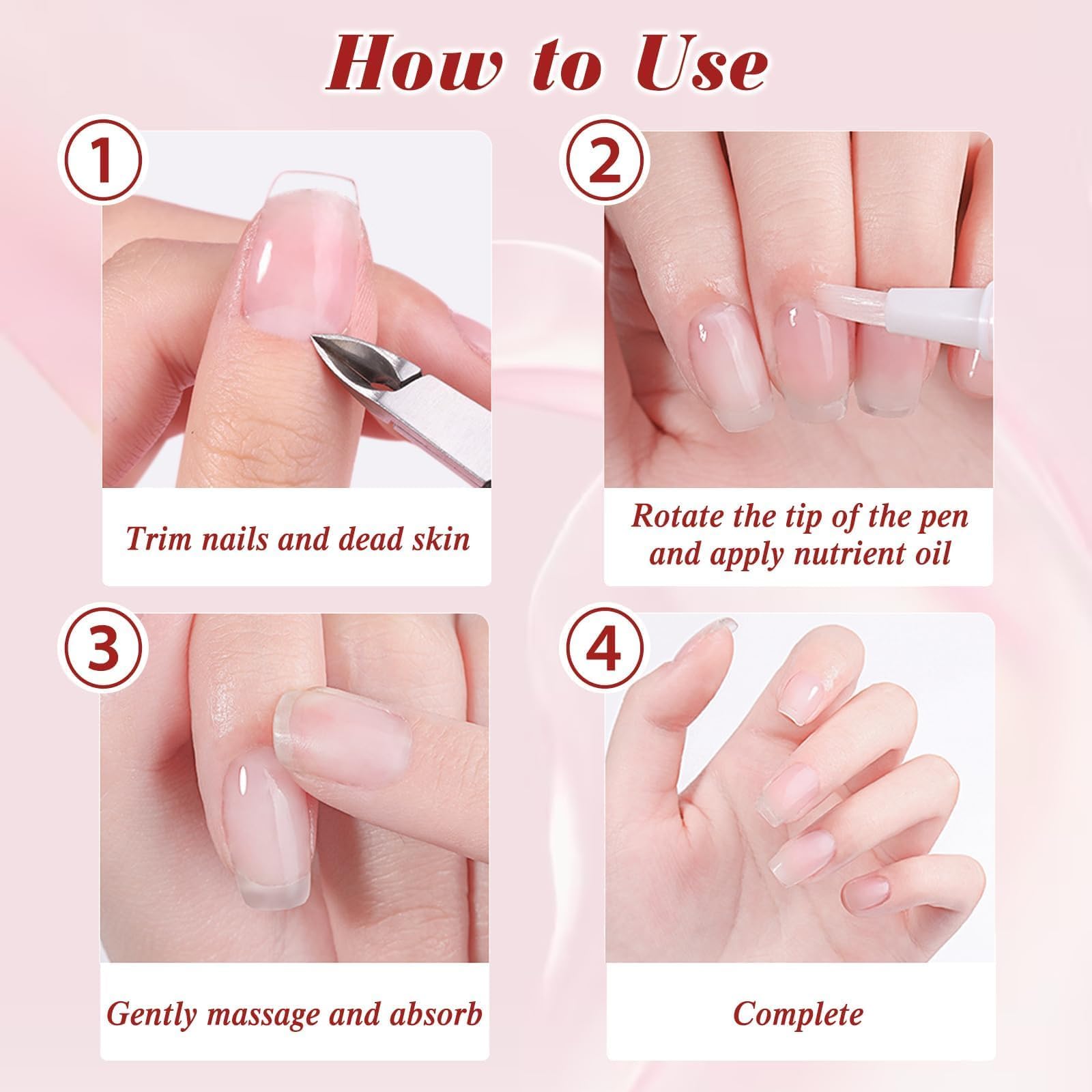 Olio per Unghie e Cuticole Penna a Sfera 8 Penne ad Olio per Cuticole, Idrata e Nutre in Profondità, Ripara Unghie Screpolate, Protezione Pelle, Promuove Crescita Unghie, Nail Care Pen