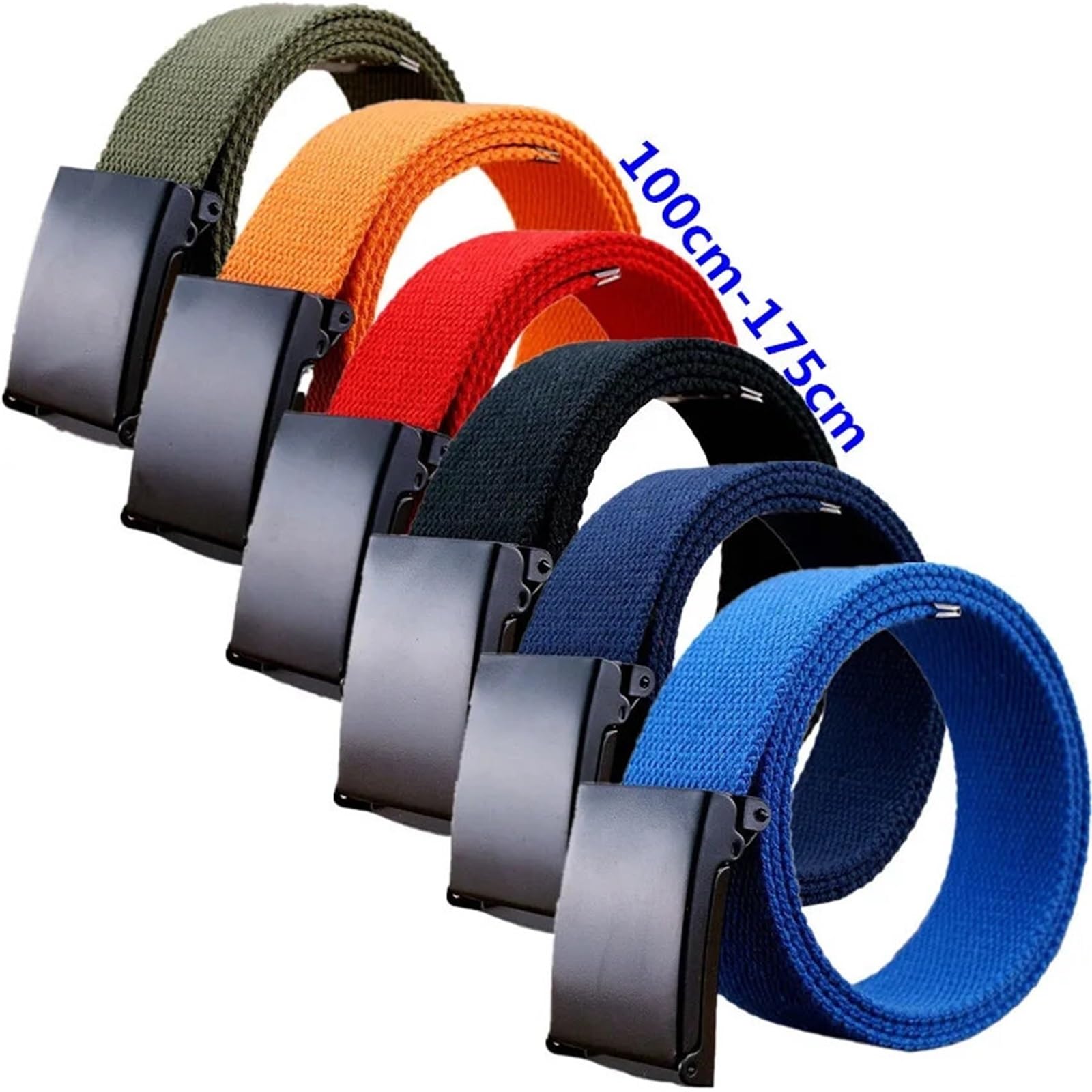 Cinturón de lona universal de 100-175 cm, unisex, tamaño grande, colores