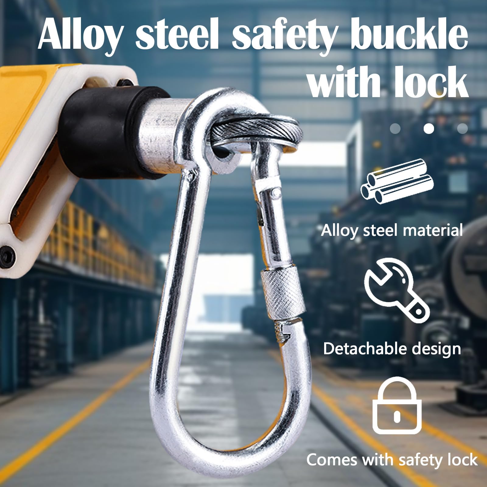 Equilibrador de Resorte Retráctil de 3-5kg, Equilibrador de Resorte de 1,5m de Altura de Elevación con Alambre de Acero Grueso y Gancho de Equilibrador de Resorte de Metal Dispositivos