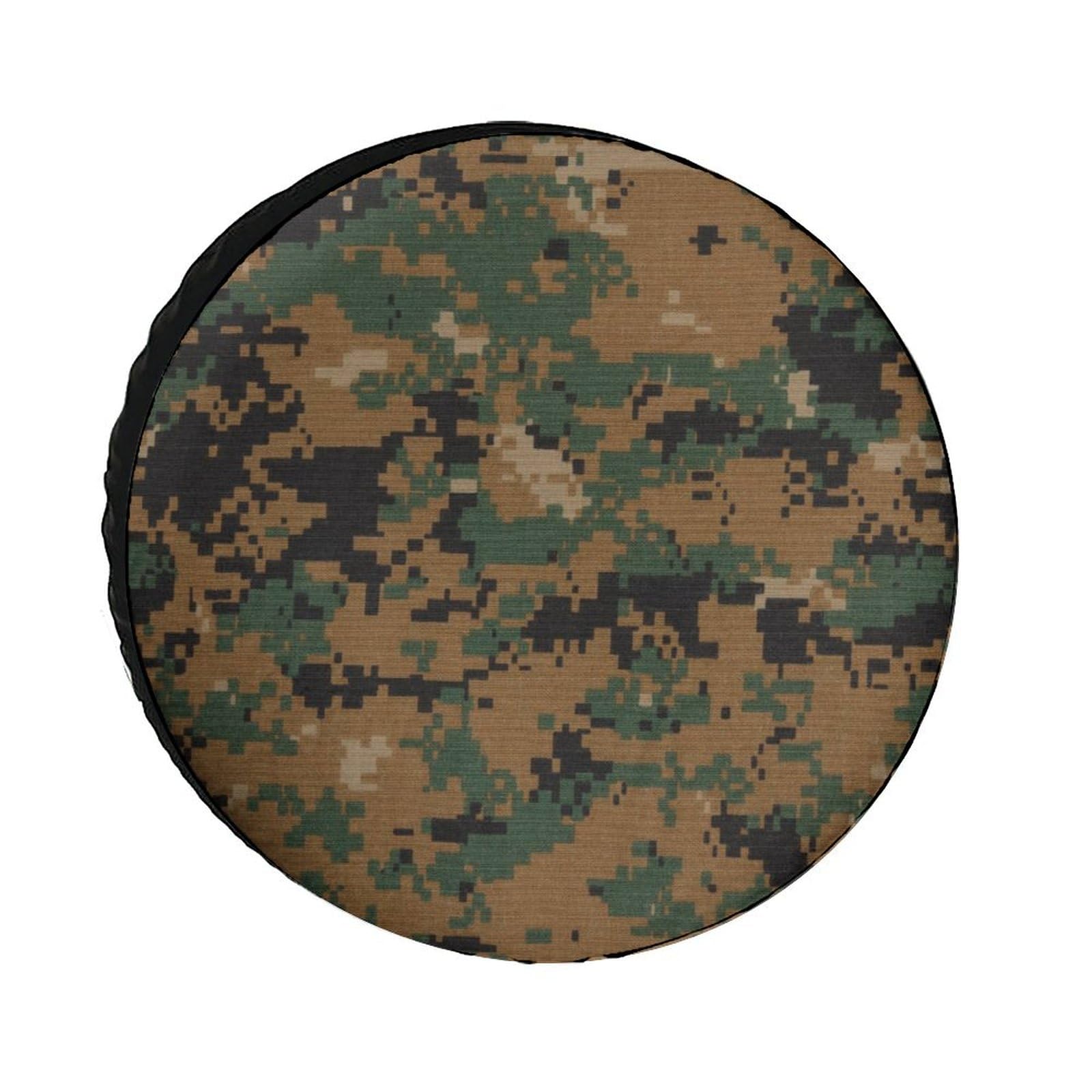 US Marine Force Spare Tire Cover Marpat Camouflage Wheel Tyre Covers Travel Trailers Protectors Weatherproof Dust-Proof for Camper Trailer Truck Rv Universal 26inch