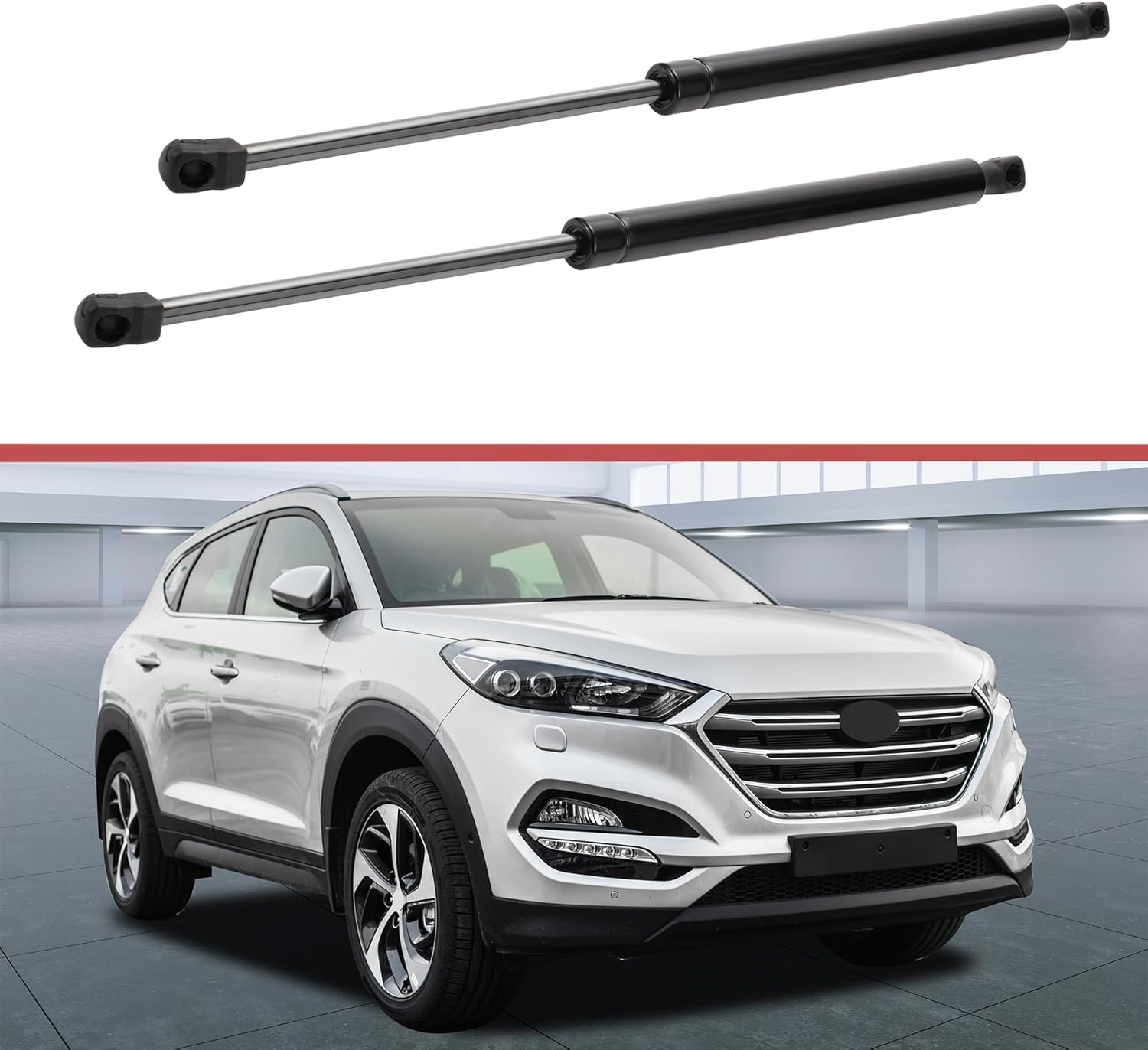 ACROPIX Rear Hatch Lift Supports Gas Struts Gas Spring Fit for Hyundai Tucson 2010-2015 Black No.817812S000/817712S000 - Pack of 2