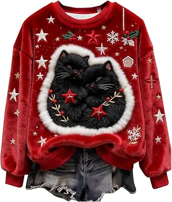 Kerst Sweatshirt Voor Vrouwen Grappige Nieuwigheid Brief Gedrukt Xmas