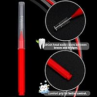 Vista 4 de Patelai 100 piezas de cepillos para limpiador, cepillo interdental, palillo de dientes, cabezal de hilo dental, hilo dental, higiene dental, hilo