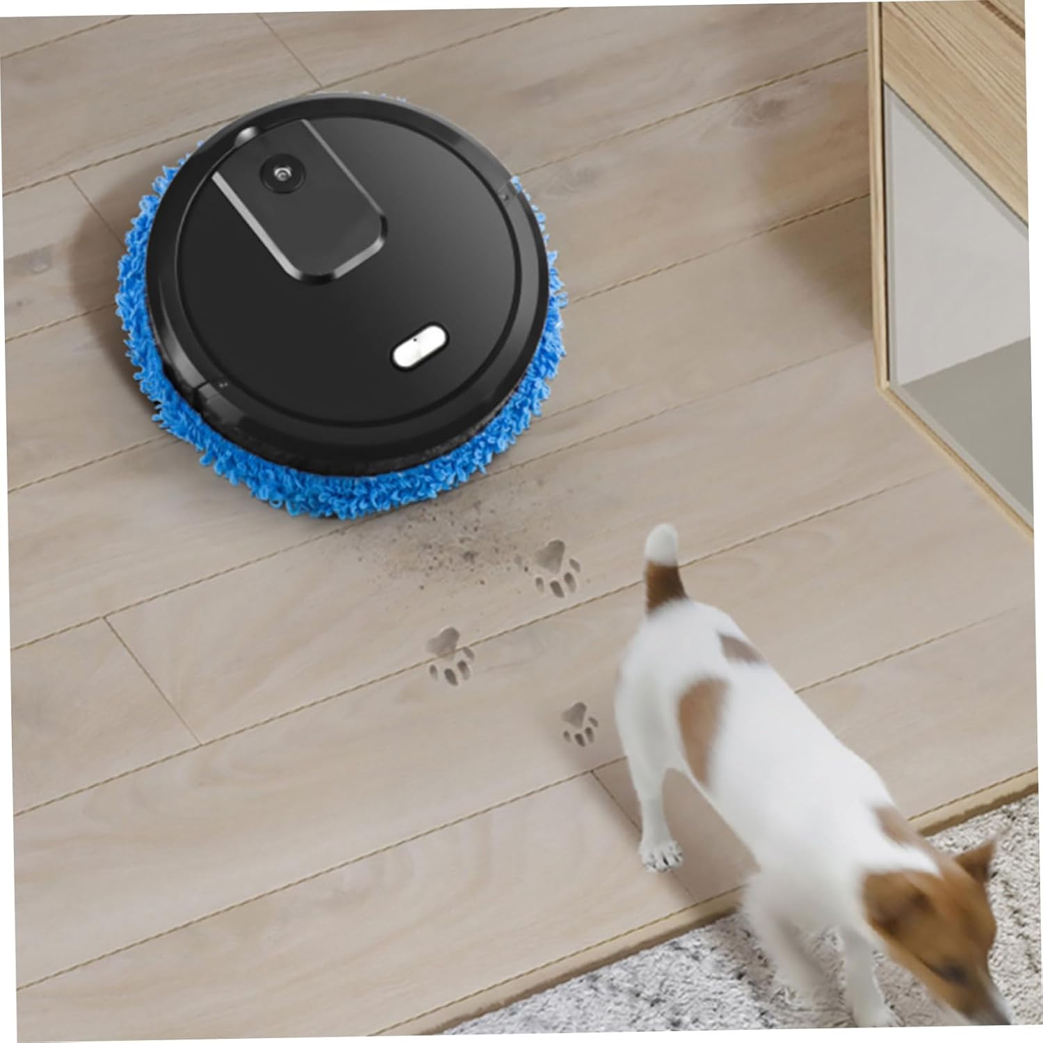 Multifunctional Smart Floor Sweeper with Rotating Mop Long-Lasting Battery Low Noise for Home Cleaning Suitable for Kitchen and Living Room Random Color