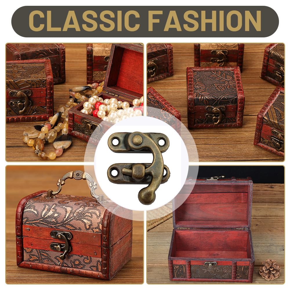 10 Pezzi Antico Hasp, Antico Hasp Gancio,Hasp Antico Legno,Gancio A Scatto Hasp,Oro Scatola Di Legno Hasp,Antico Hasp,Bronzo Hasp,Hasp Gancio,Per Portagioie,Scatole Regalo,Scatola In Legno