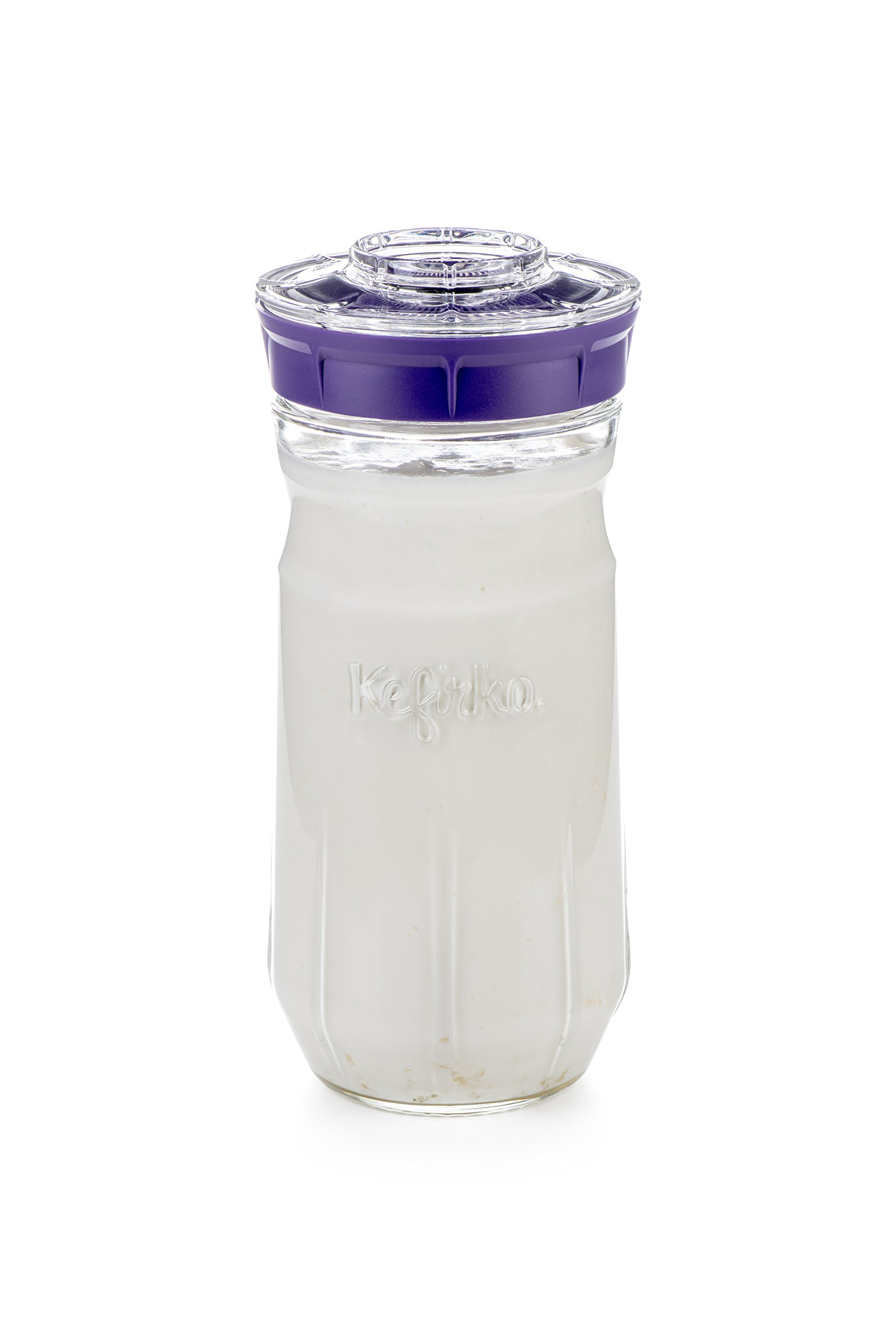 Kefirko The Ideal Set to Make Milk Kefir or Water Kefir at Home (1.4 Litres) Violet