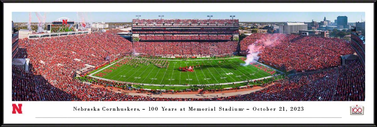 Nebraska Cornhuskers Football - Unframed 40 x 13.5 Poster by Blakeway Panoramas