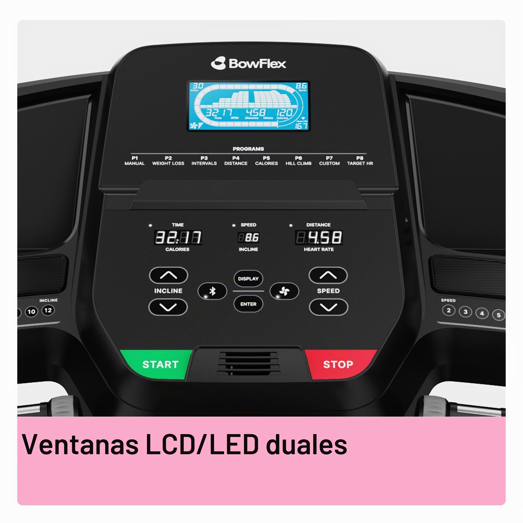 Cintas DE Correr BOWFLEX – hasta 20 KM/H, INCLINACIÓN MOTORIZADA, AMORTIGUACIÓN SOFTTRAK, Bluetooth JRNY, ZWIFT Y Peloton, SINCRONIZACIÓN Apple Watch Y Galaxy Watch (T6 Y T9)