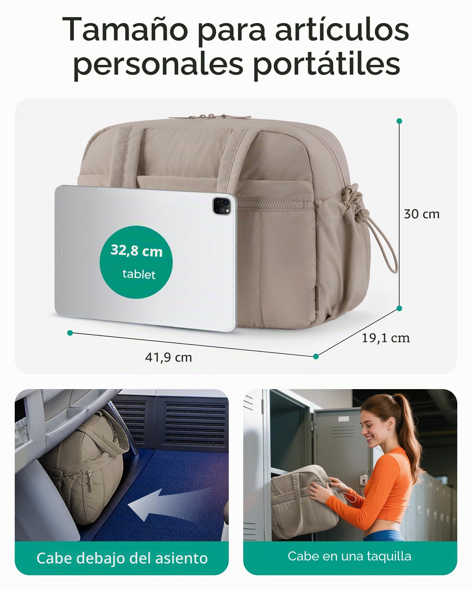 BAGSMART Bolsa de Viaje de 24 l Para Mujer, Impermeable, Equipaje de Mano Con PVC Para Gimnasio, Clínica, Hospital, Fitness, Natación