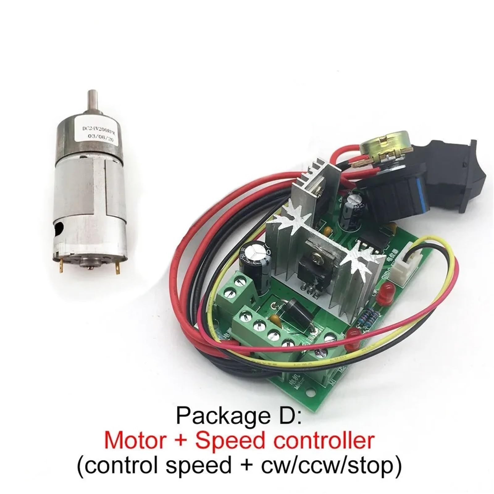 Silnik przekładniowy 12 V DC, wysoka turka, odwrócony 24 V, 37 GB555, 6-800 obr./min, metalowy silnik elektryczny (opakowanie A, 10 obr./min_12 V)