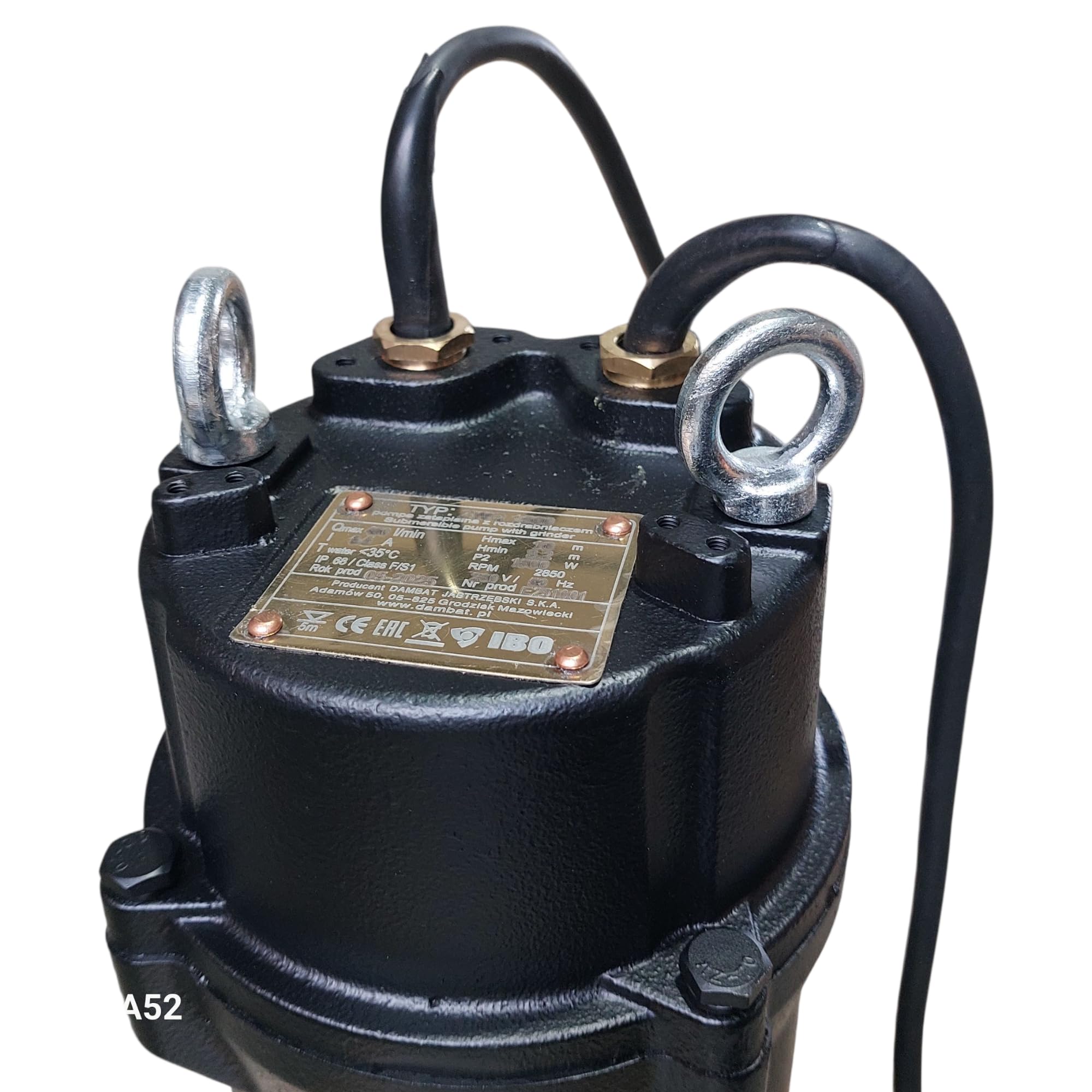 Industrie Fäkalienpumpe Schmutzwasserpumpe mit Schneidmesser ZWQ1100-1,1kW - 230V - 24000L/h