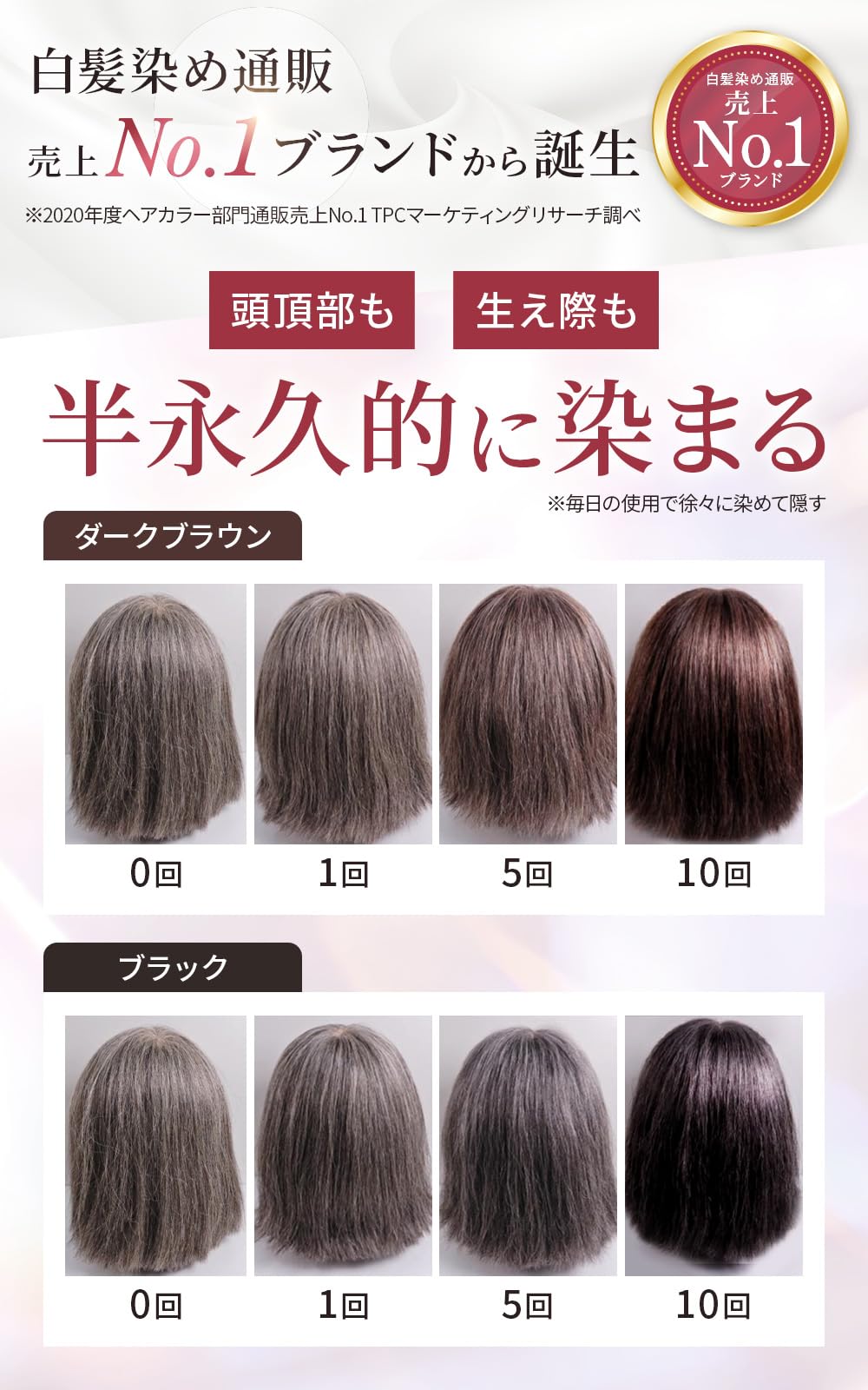 Amazon | ヘアボーテ【カラークリームKOSUIシャンプー ダークブラウン