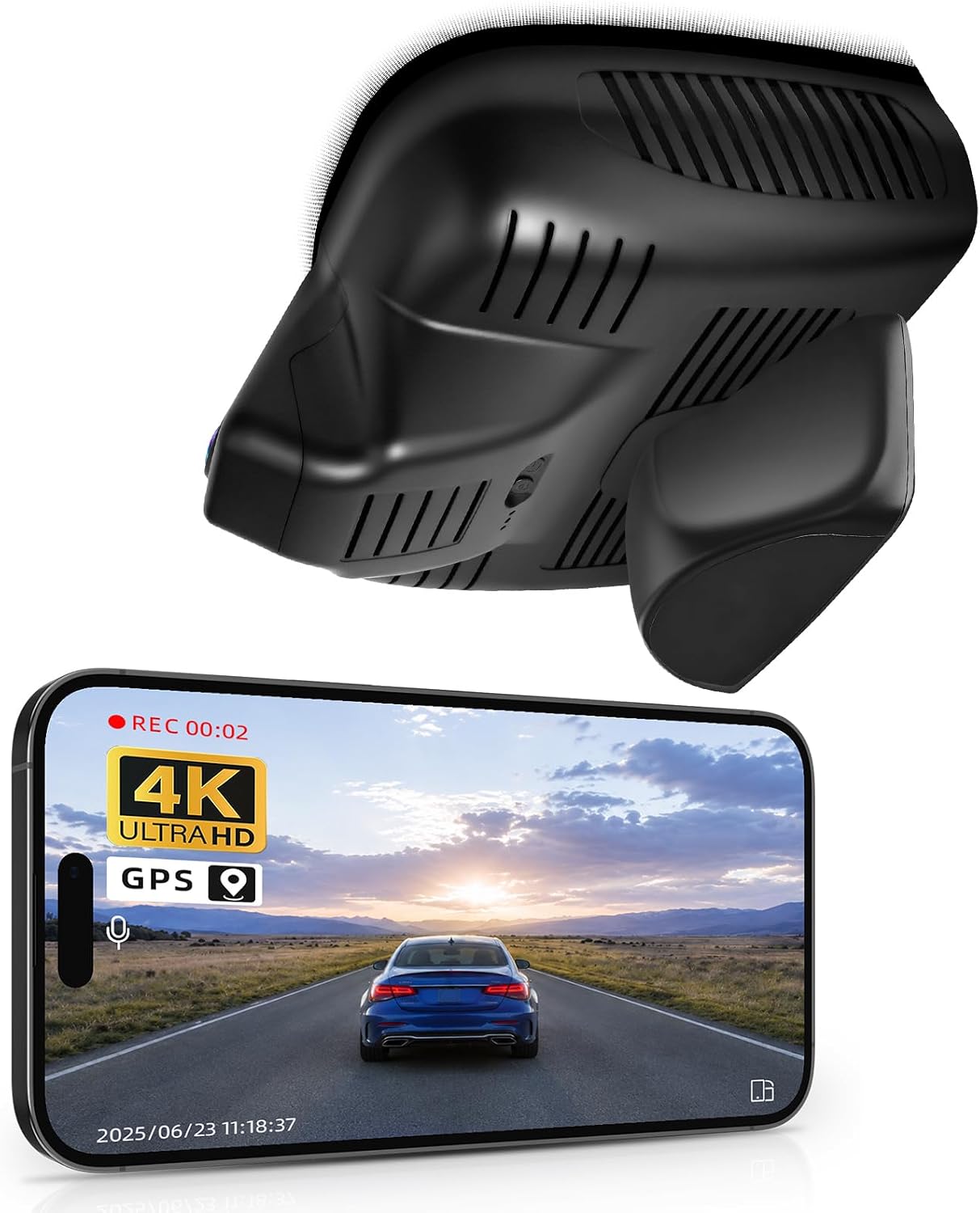 mangoal 4K Dash Cam for Mercedes-Benz GLB X247 Facelift 2024-2026(Model D), OEM Look, UHD 2160P, WiFi & APP, Loop Recording, G-Sensor, Easy to Install, GPS, 64GB Card
