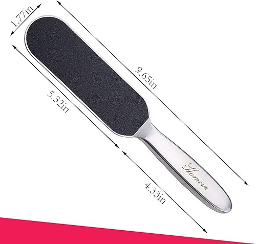 Miniatura 7 de 20 almohadillas de repuesto de acero inoxidable para limas de pedicura de 5.2 x 1.7 pulgadas, almohadillas de repuesto, gruesas y finas de doble