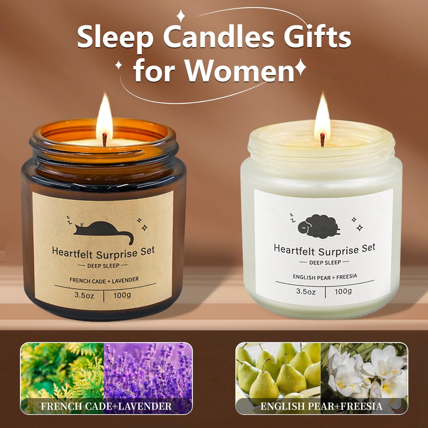 Candle Gift Set for Women Cozy Home Set,Aromatherapy Candle and Comfortable Eye mask,Perfect Gift for Mothers Friends - Image 3