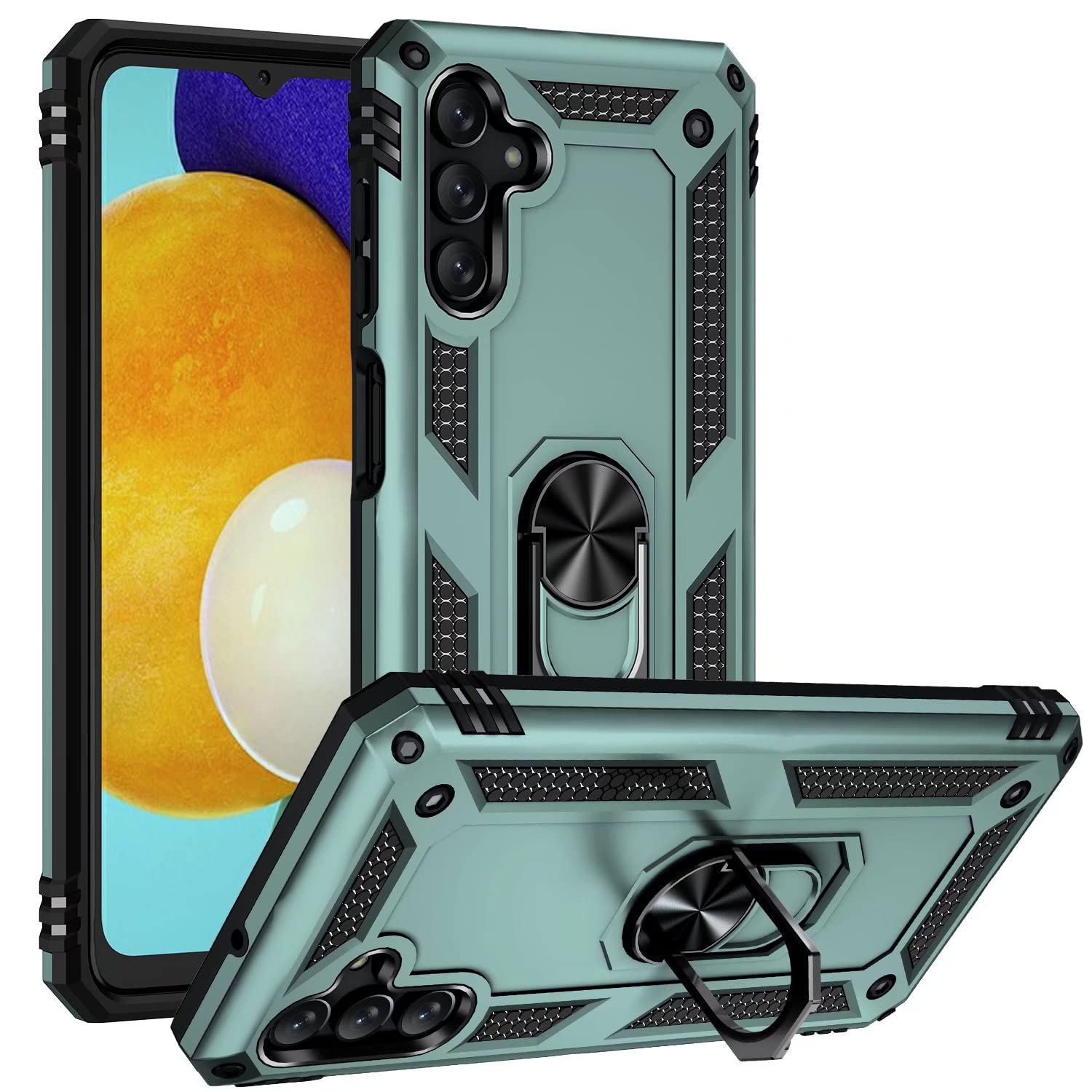 RanTuo Cover per Xiaomi Poco M5s, Magnetico Flip Case Smart Cover, Staffa Pieghevole, AntiGraffio, Antiurto, Custodia Cover per Xiaomi Poco M5s.(Verde