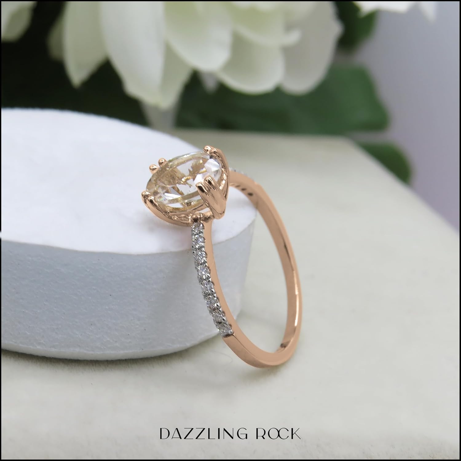 Dazzlingrock Collection 14K Bridal Halo Engagement Ring, White Gold