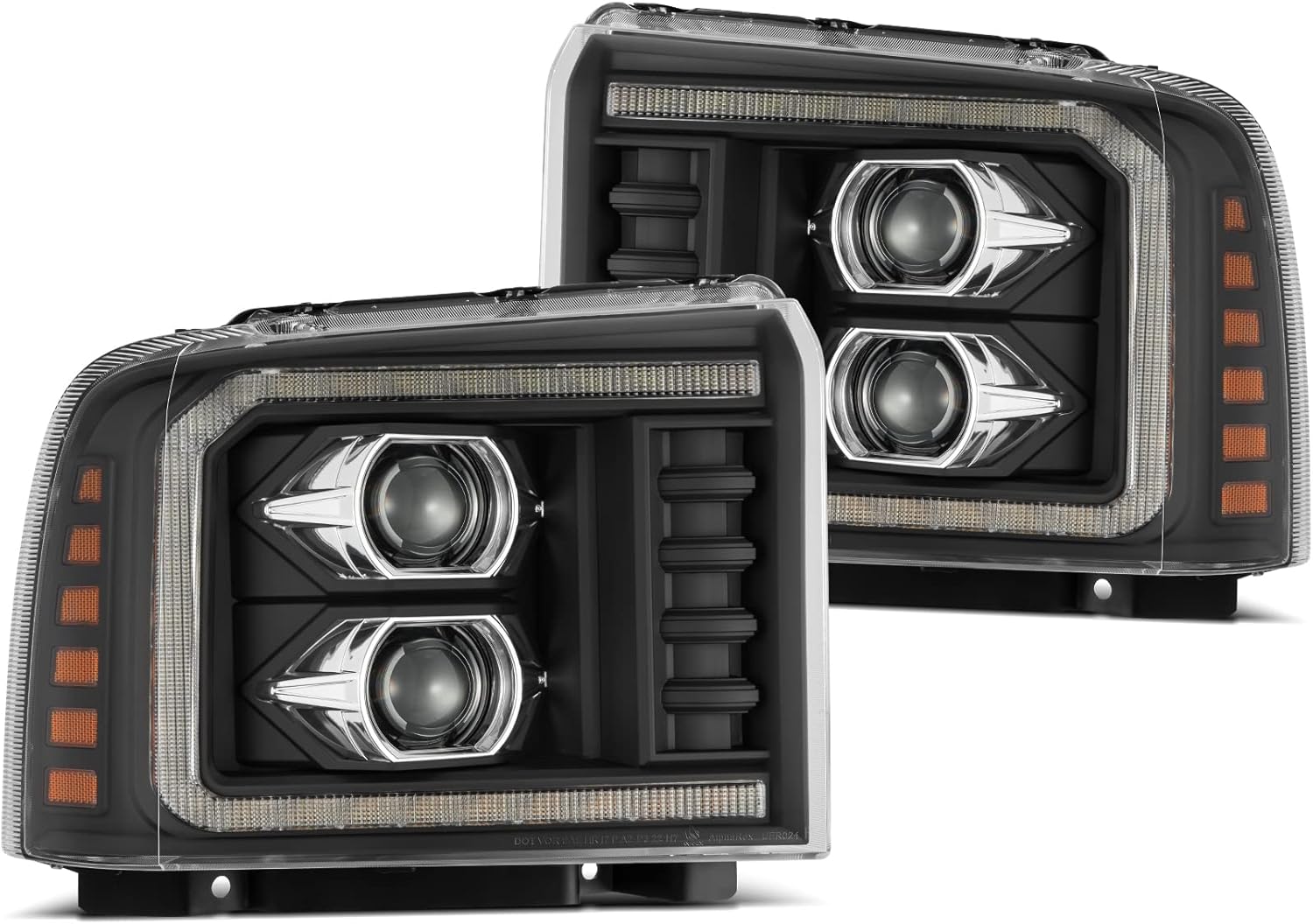 AlphaRex 880314 - PRO-Series 05-07 Super Duty05-07/ Excursion Projector Headlights - Alpha-Black