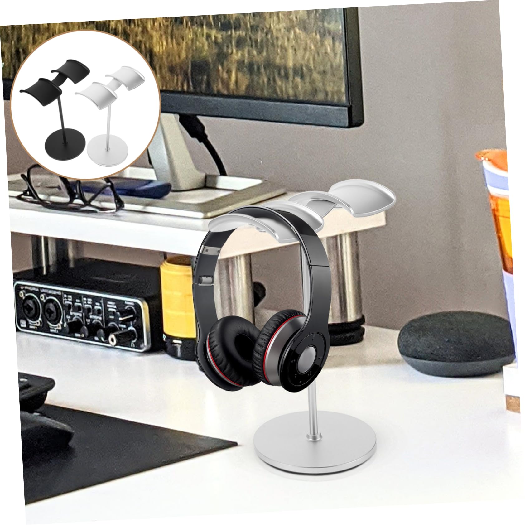 Uonlytech 2pezzi Supporto Per Cuffie Da Supporto Per Cuffie Da Tavolo in Plastica