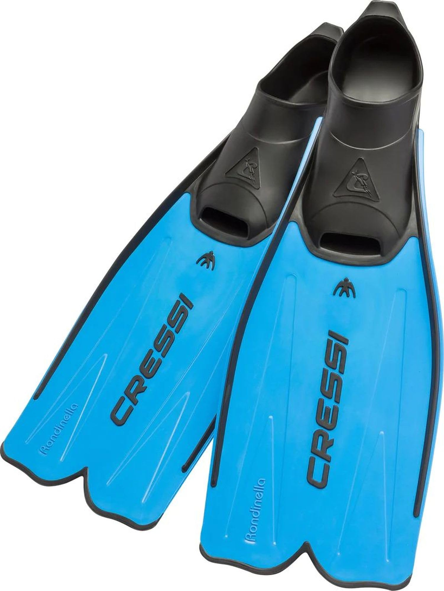 CRESSICA182039 Snorkeling Swim Full Foot Fin Blade Over Foot Pockets, Lightweight, Polypropylene Blade, Blue, 39/40 (24 - 25 cm)