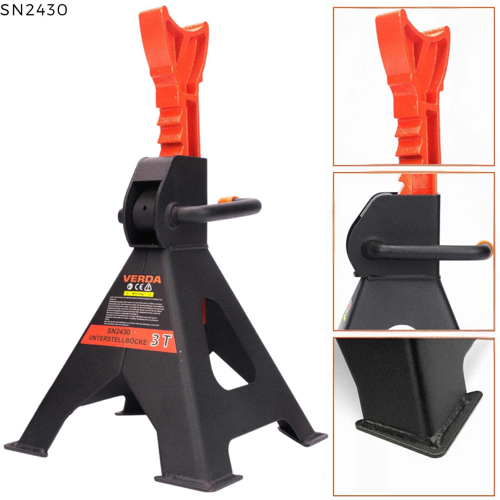 2 chandelles d’essieu 3T, 295–425 mm, supports de levage pour voiture, choix de modèle, supports d’atelier professionnels, chandelles pour changement de pneus, supports de sécurité pour voiture SN2430