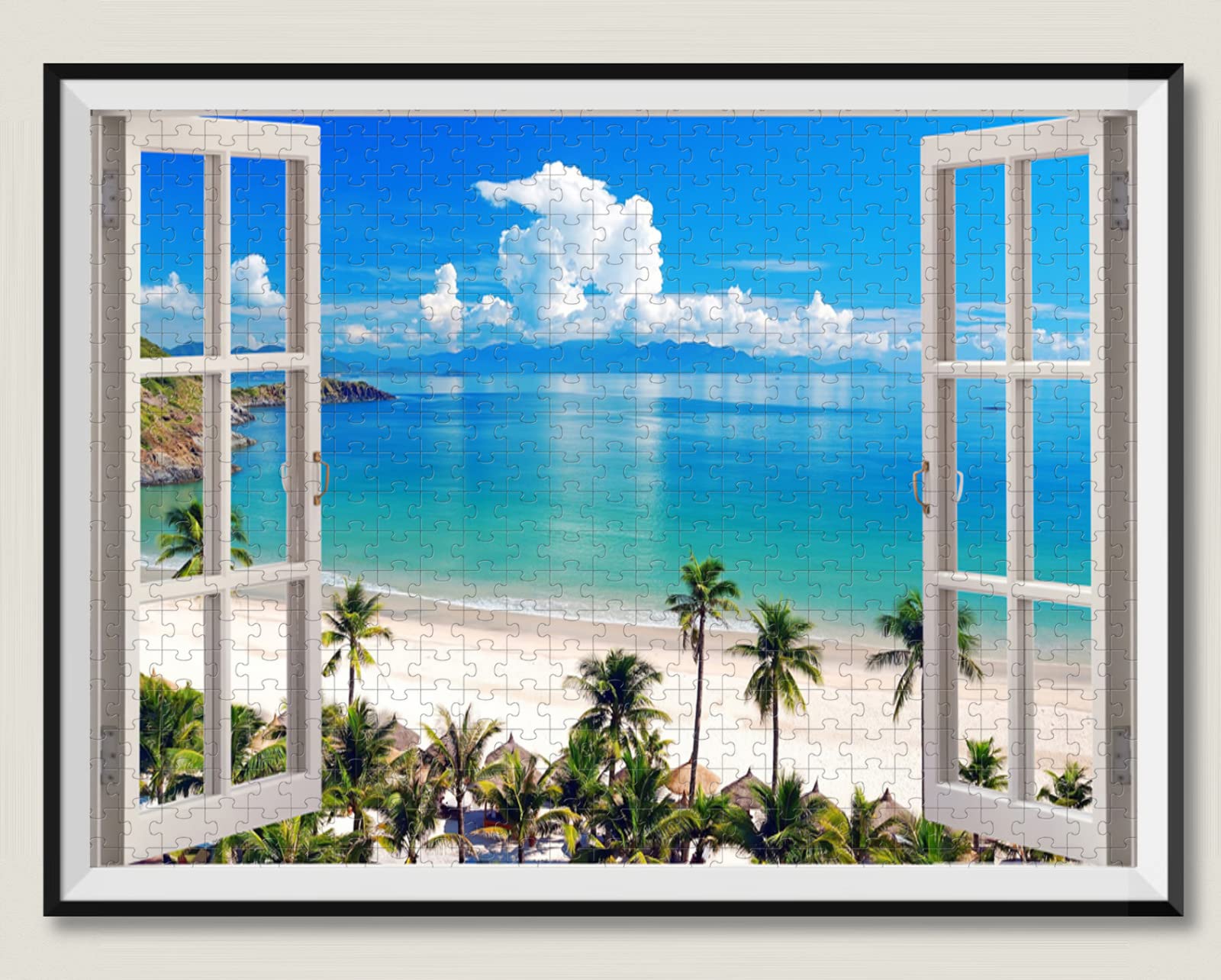Puzzle per adulti Puzzle da 2000 pezzi con finestra vista mare e combinazioni di puzzle per giochi di famiglia