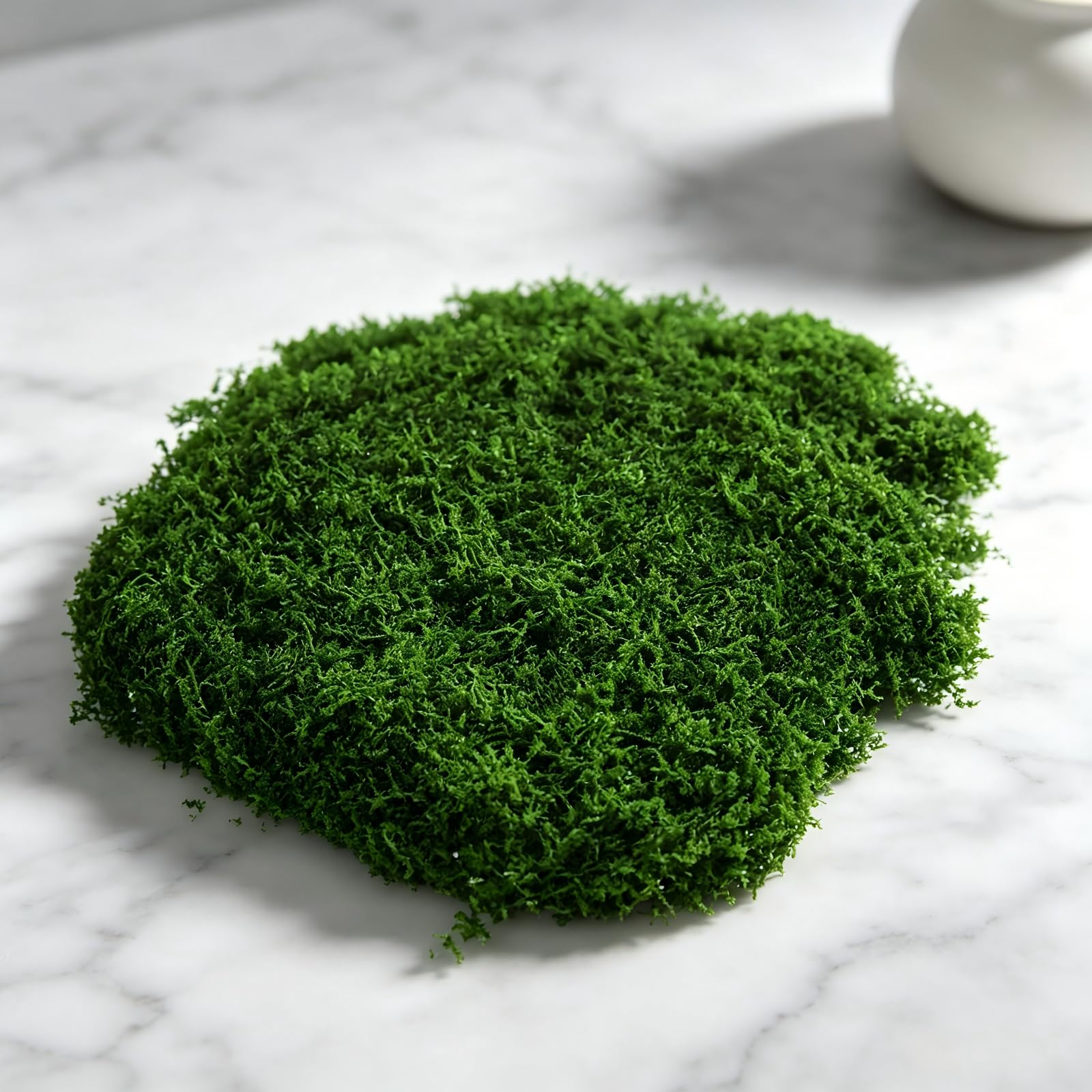 Tivleed Green Fake Moss, Artificial Moss - Realistic Silk Moss For Home Decoration, Crafts, Floral Arrangements - 50G Bag (Dark )