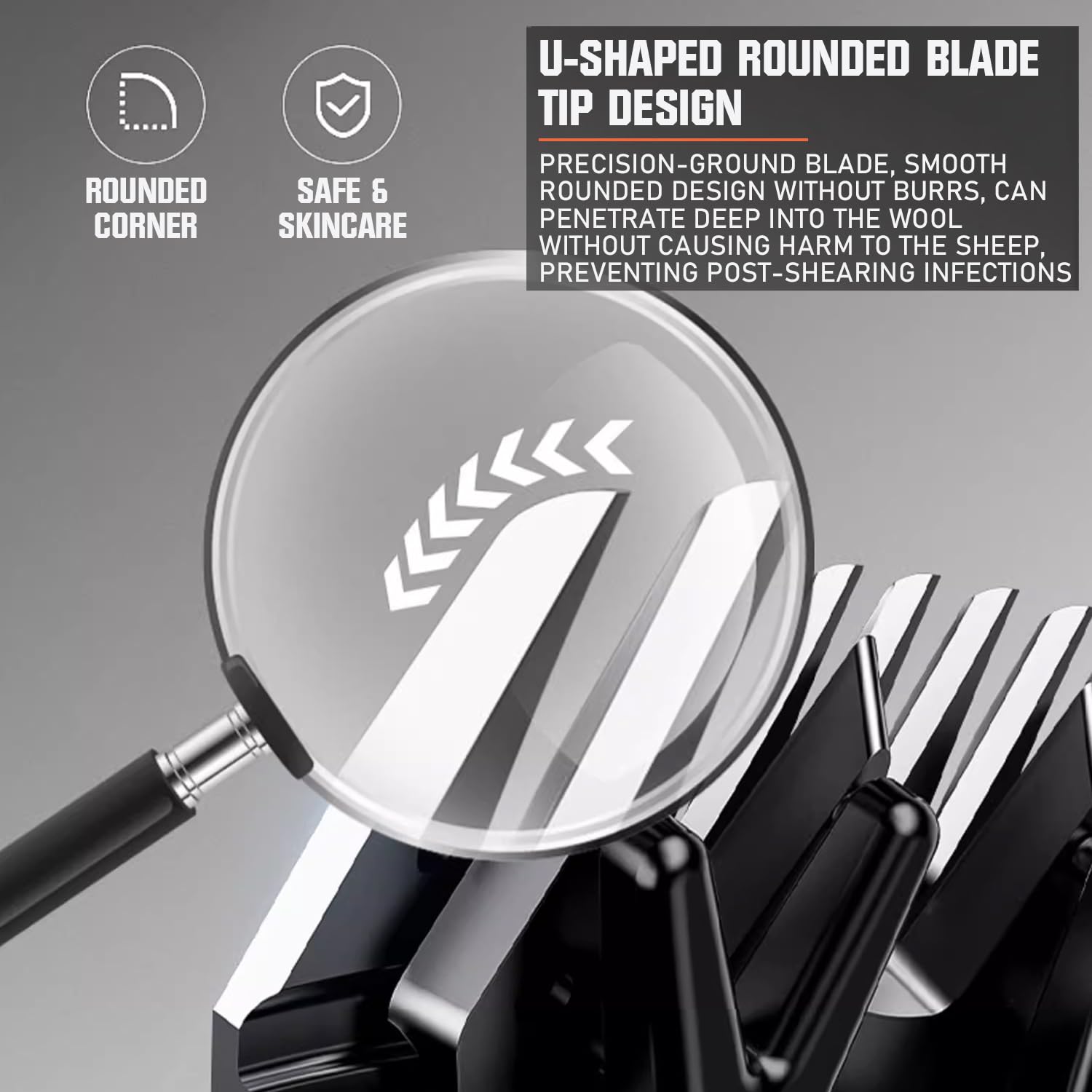 XIIW Sheep Shears 550W, Professional Electric Sheep Clippers, 6 Speeds Farm Livestock Grooming Kit with 2 Sets of Blades, Heavy Duty Goat Clippers for Goats Sheep Cattle Thick Hair Dog Horse Animals