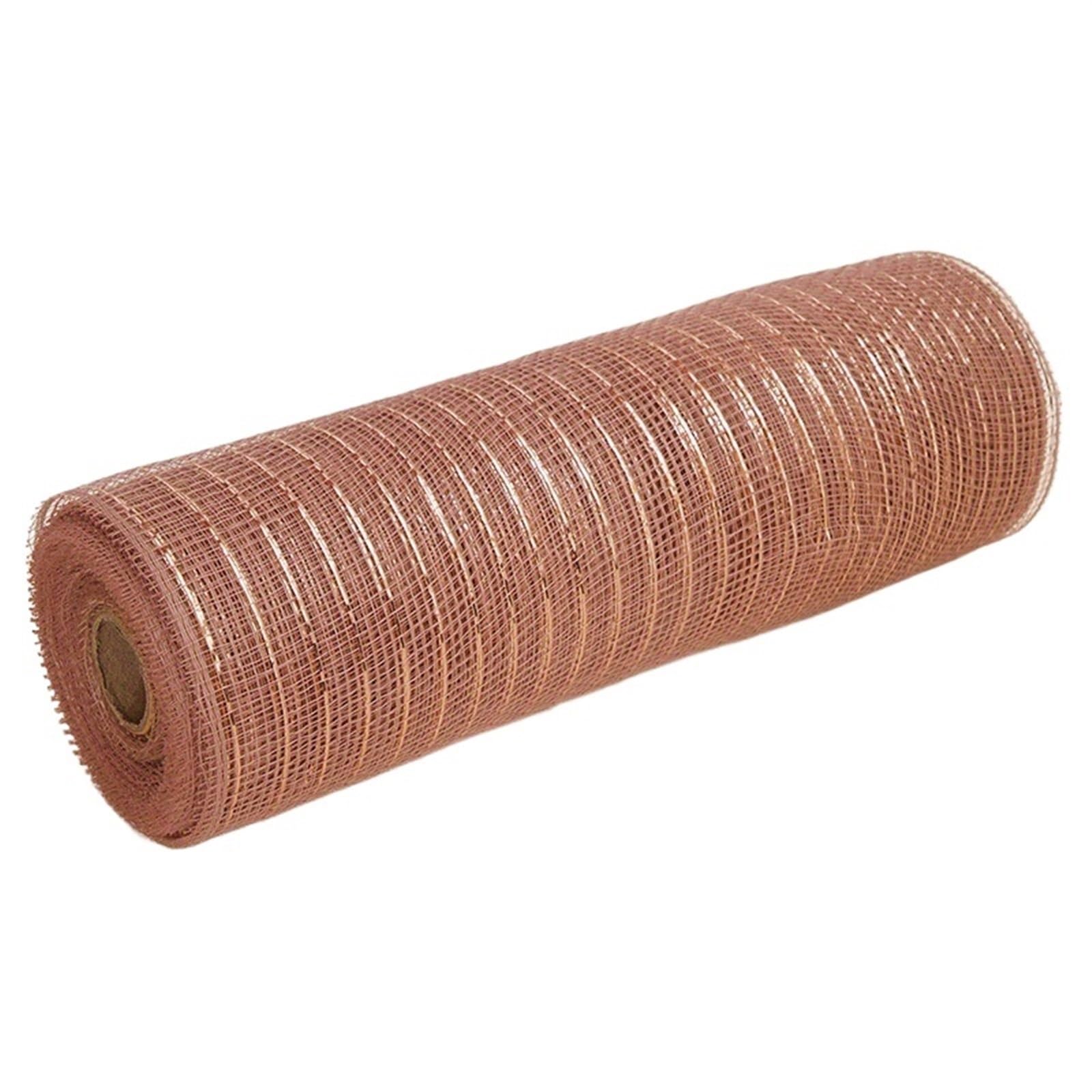Mesh Yarn Roll 10Yards 10inch Mesh Yarn Roll Mesh Ribbon for Christmas Tree Decorate Festival Wreaths Handmade DIY Crafts Clothing Accessories Mesh Fabric(Rose Gold)
