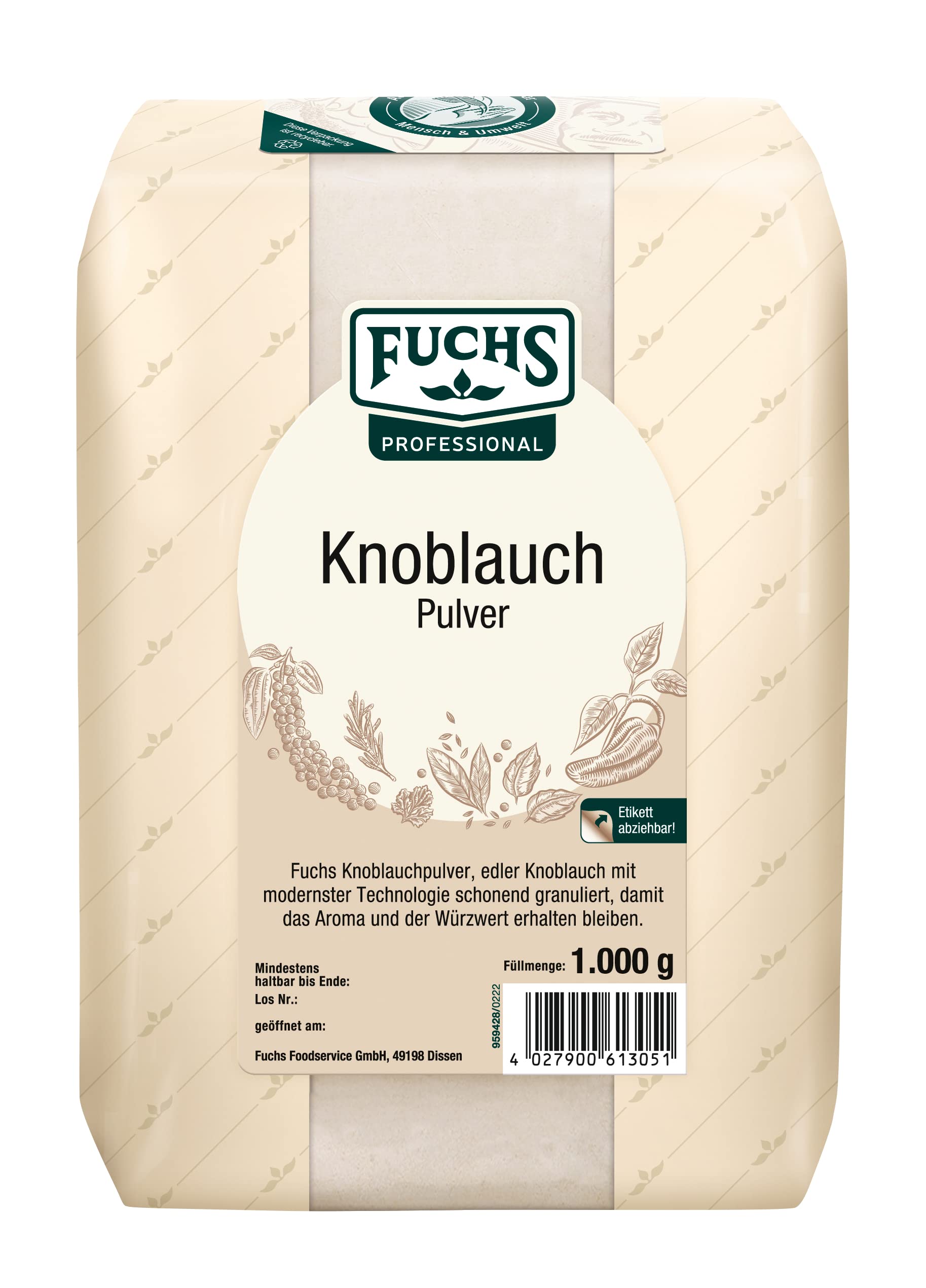 Fuchs Professional - Knoblauchpulver| 1 kg im Beutel