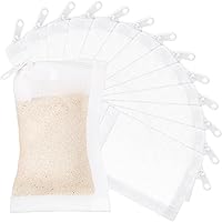 Geiserailie 15-Pack 150 Micron Fine Mesh Aquarium Filter Bags with Zipper - Reusable for Carbon & Resins, 2.4x4 Inch