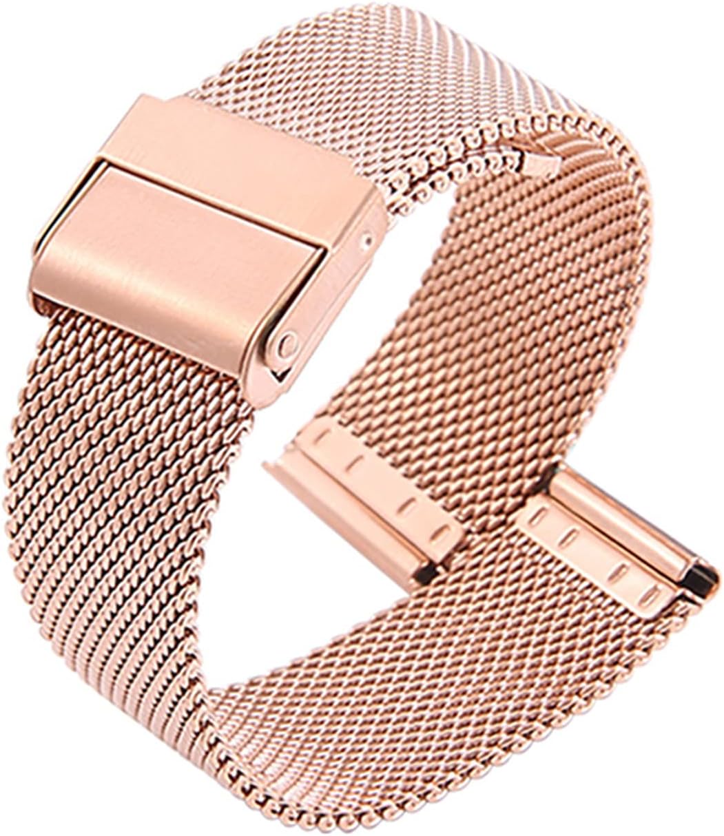 Stainless Steel Mesh Watch Straps for Men &Women Ultra Thin Universal Premium Quick Release Adjustable Mesh Watch Bands Metal Strap Compatible with Most Watches