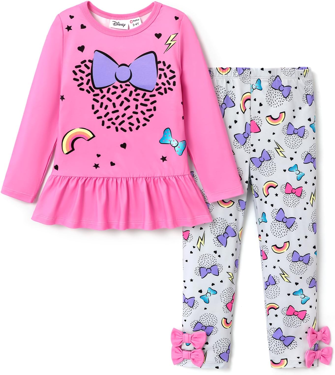 Disney Minnie Mouse Frozen Princess Marvel Toddler Girls Clothes Long Sleeve Sweatshirt + Leggings 2pcs Outfits Set 2-6Y