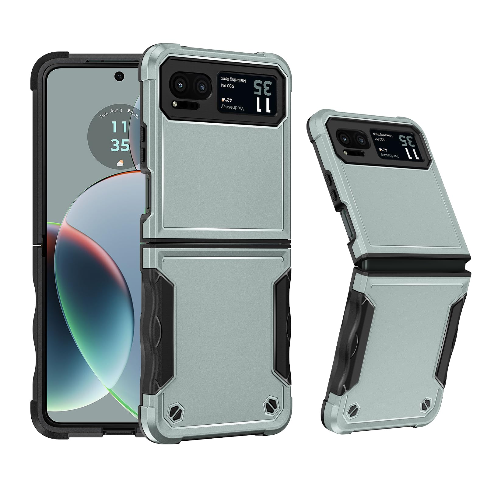LeYi for Motorola Razr-2023 Case [Not Fit Razr+ Plus 2023]: Razr 2023 Case with Full Lens Protection, Heavy Duty Rugged An...