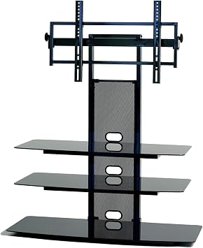 TransDeco TV stand with Mount, 85 inch, Black