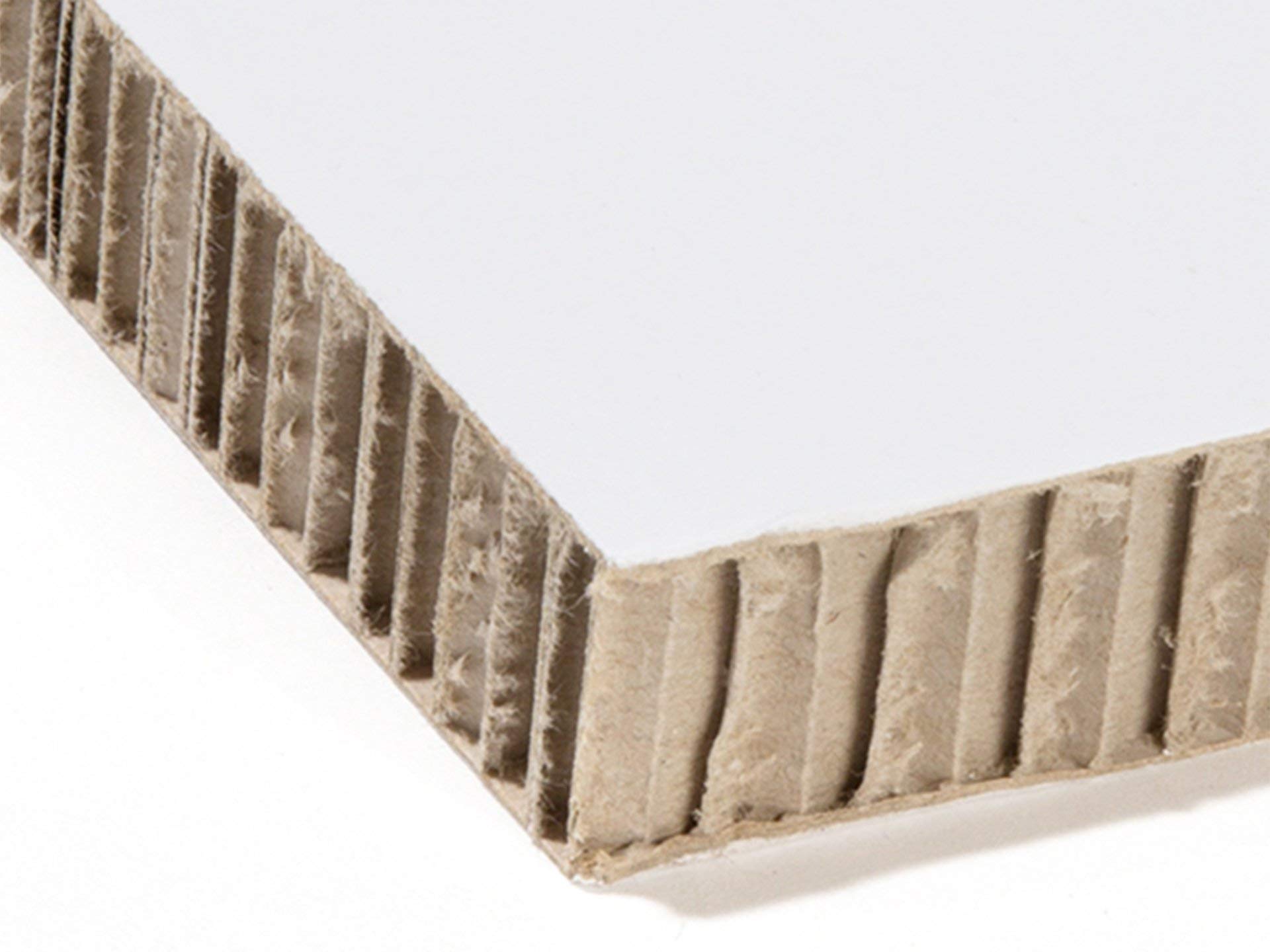 Pappwabenplatte kartonkaschiert, weiß (2 x 50 x 70 cm)