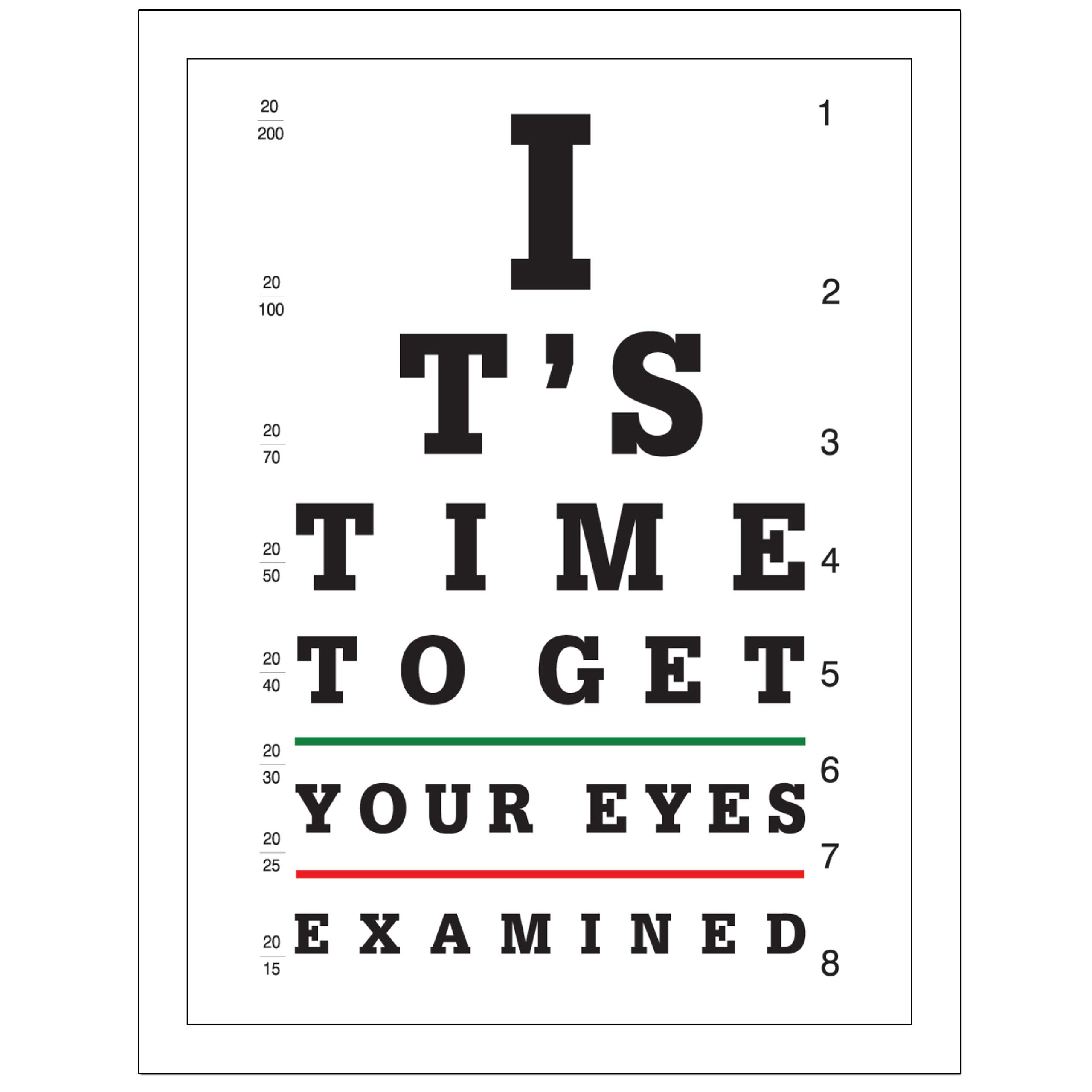 Laser-Erinnerungs-Postkarten, optometrische Termin-Erinnerung, Postkarten 4 Karten perforiert zum Abreißen, 10,8 x 14 cm, auf 21,6 x 27,9 cm, 8 Stück