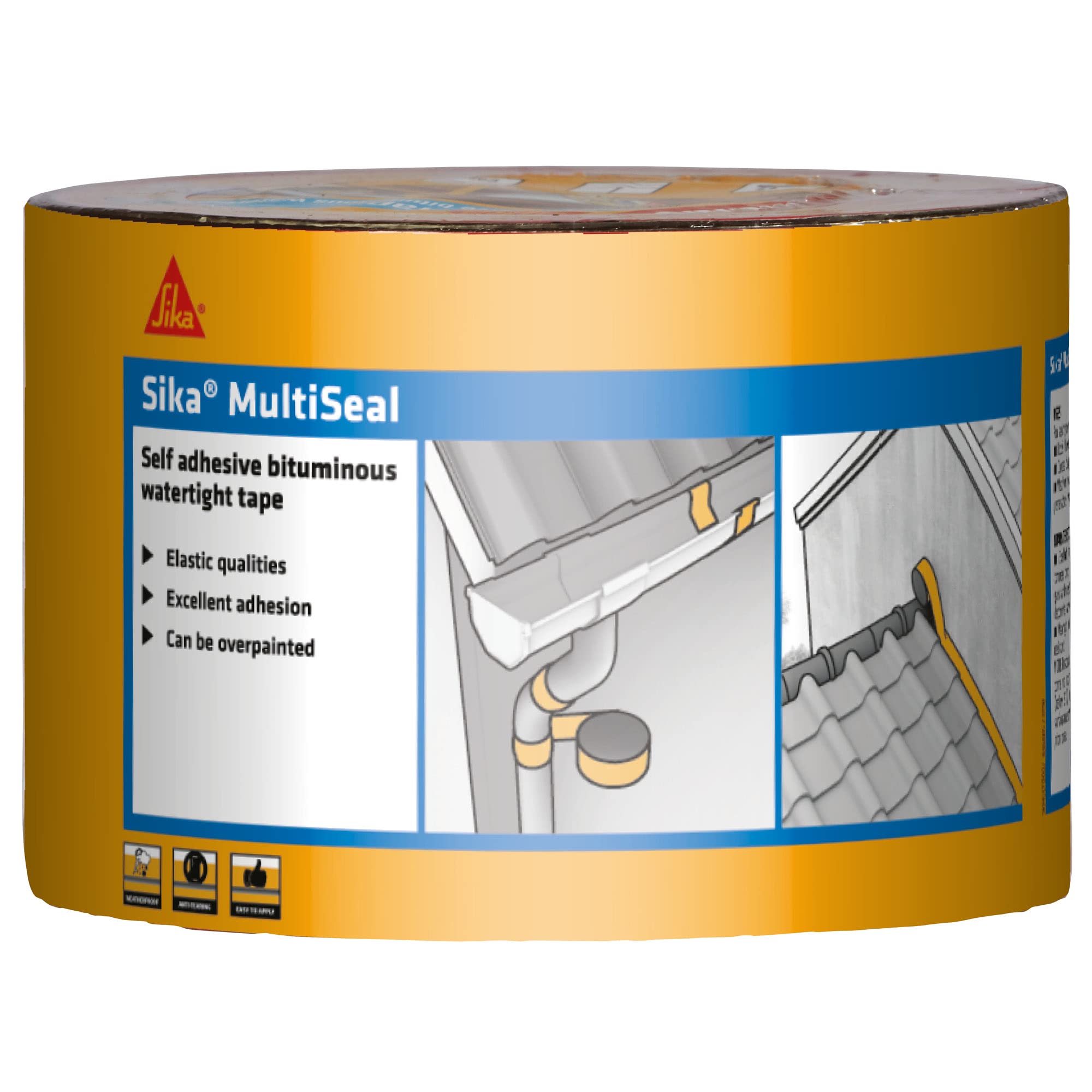 SIKAMultiSeal Self Adhesive Bituminous Sealing Tape, Grey, 100 mm x 10 m