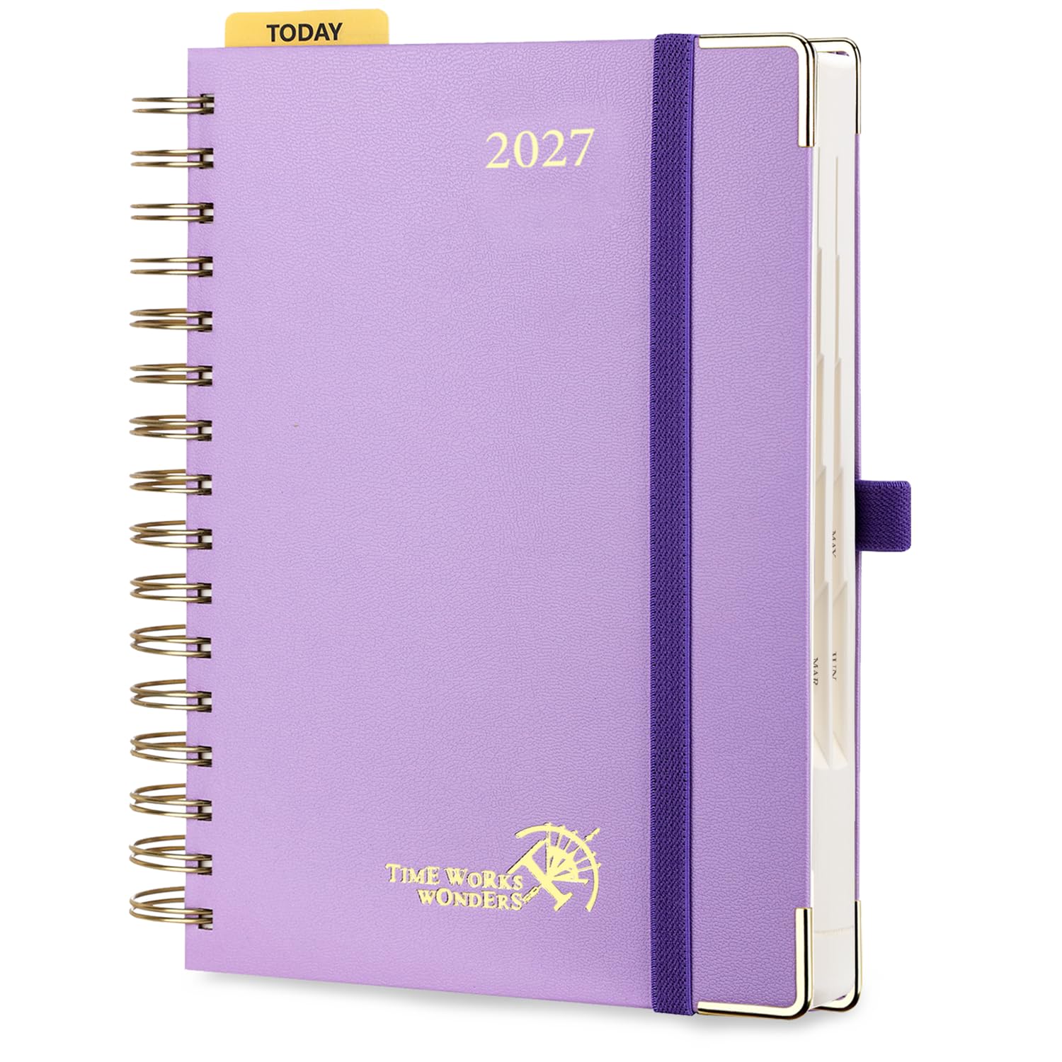POPRUN Page A Day Diary 2027 A5 Spiral Hardcover Day to Page Daily Planner