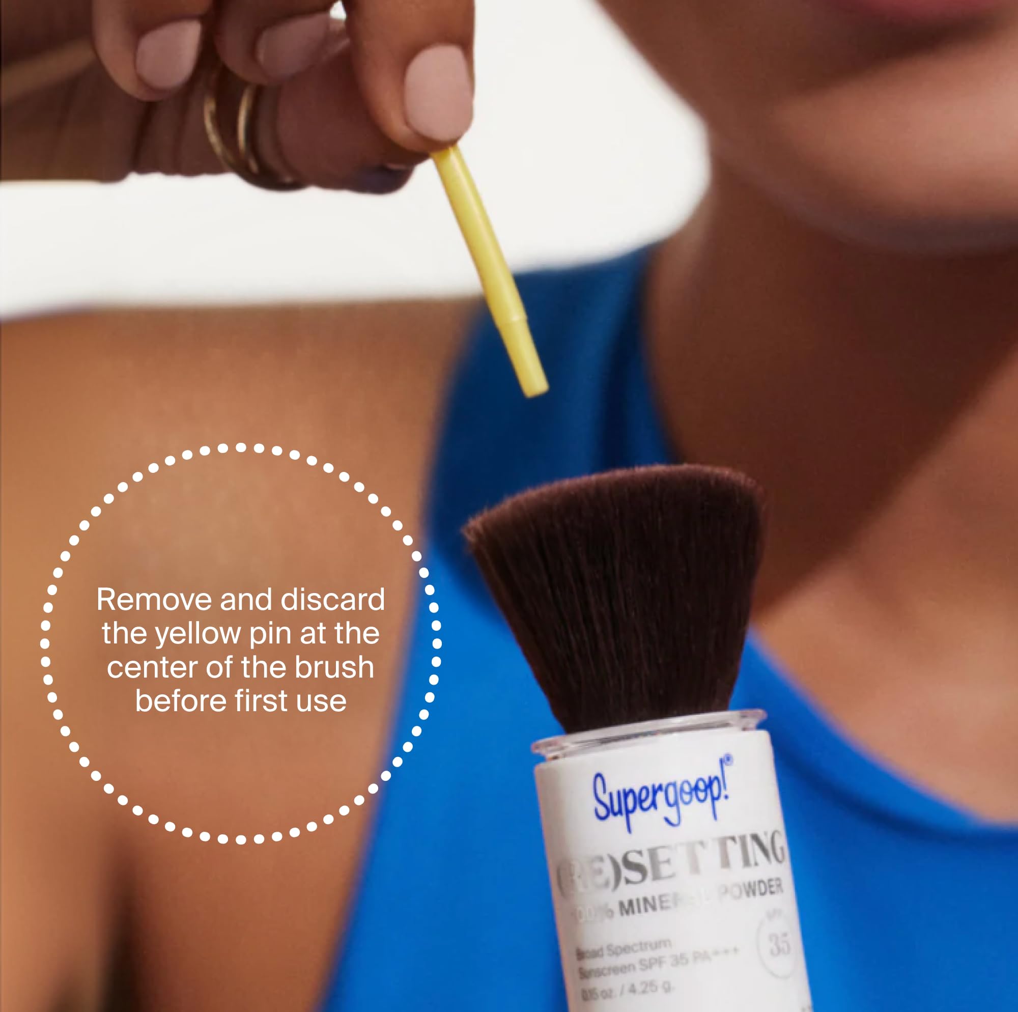 フェイスパウダー SAIMDANG 4K Actress Sun Protect Powder Supergoop! (Re) setting Face Powder SPF 35, Translucent - Broad