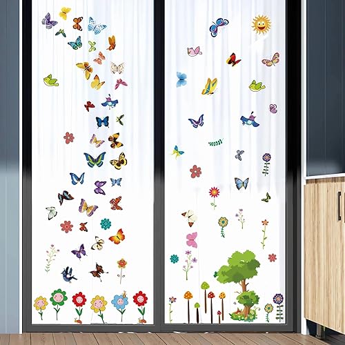 Miniatura 5 de Calcomanías de ventana de primavera, calcomanías de mariposa para ventana, calcomanías para oficina, hogar, fiesta