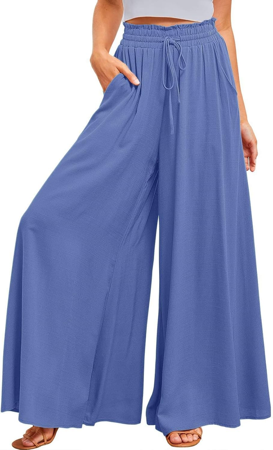 Bruine LOIS JEANS Wijde broek PALAZZO Bruine LOIS JEANS Wijde broek PALAZZO