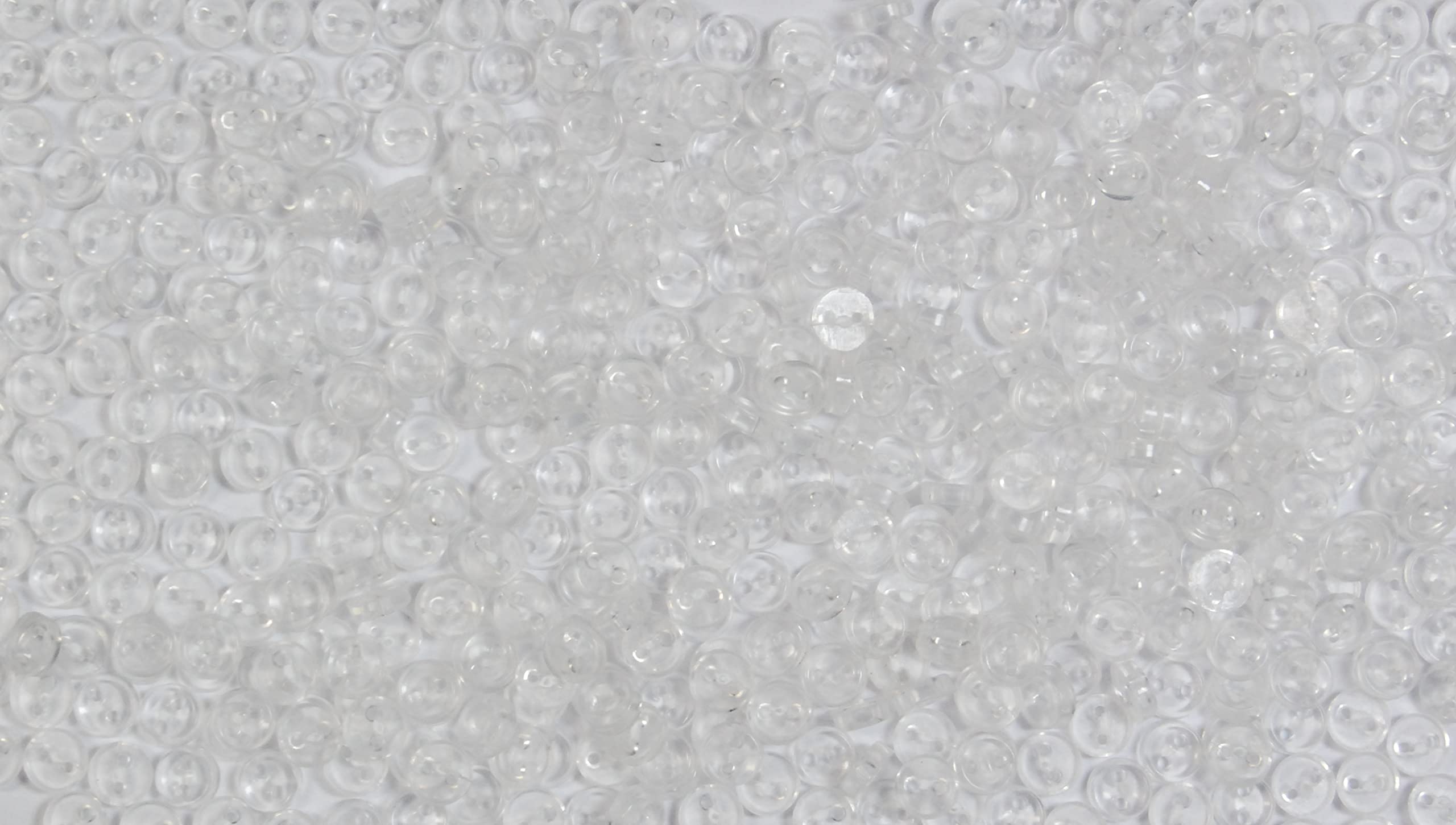 celloexpress 5mm Transparent Clear Circles Mini Doll Buttons for Dolls & Soft Toys Clothes - 5mm Assorted Round Colours & Designs (Pack of 2000, Transparent Clear Circles) — image 1