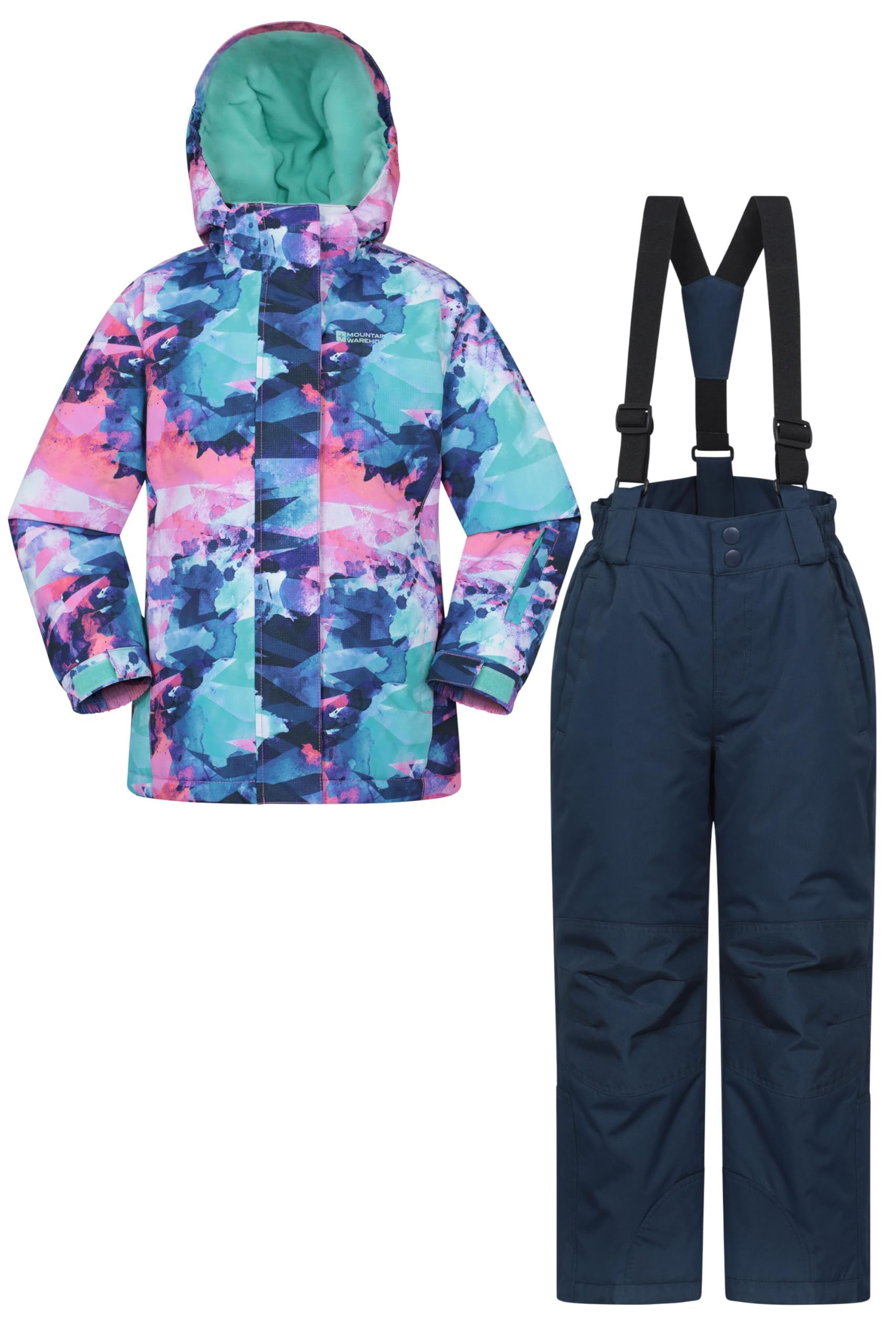 Mountain Warehouse Kids Printed Ski Jacket & Pant Set Dark Purple 13y
