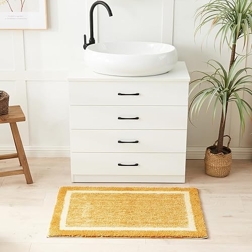 Miniatura 6 de Tapetes de baño antideslizantes y esponjosos para baño, lavables, extra suaves y absorbentes, de microfibra, para fregadero de ducha, fregadero de